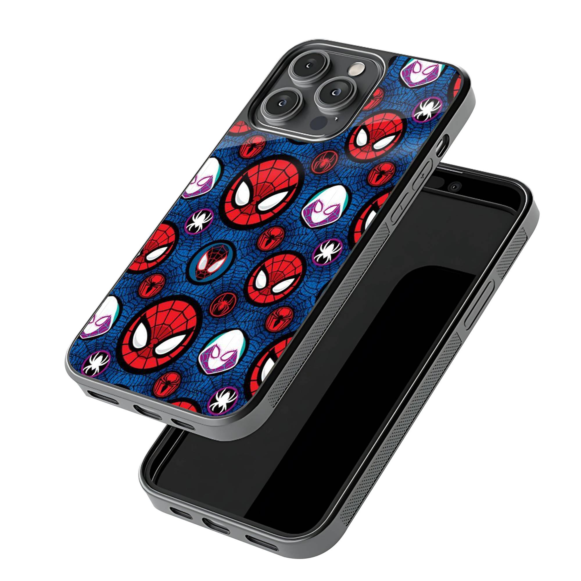Spiderman Pattern Glass Case image 2