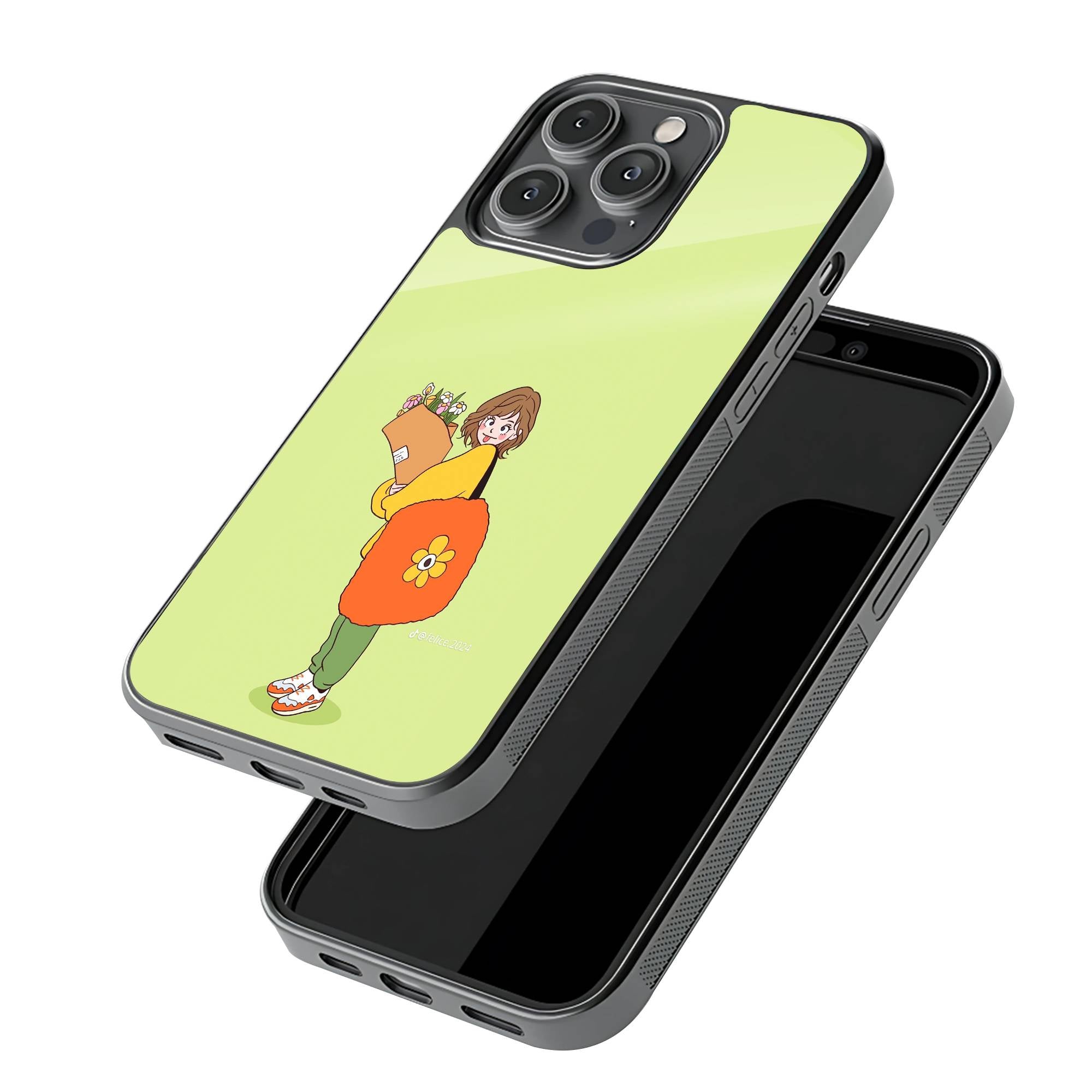 Cute Doodle Glass Case image 2