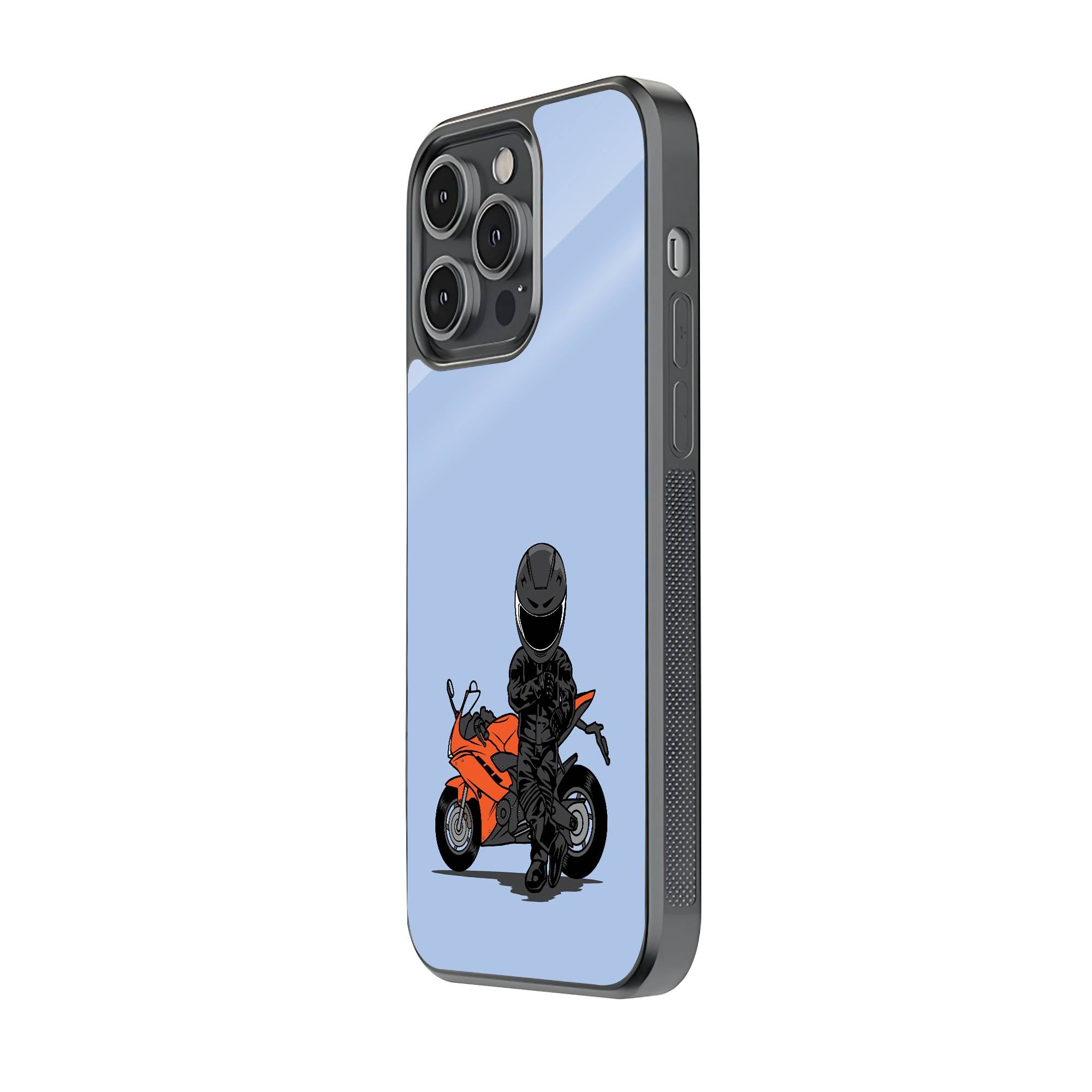 Biker Standing Glass Case image 1
