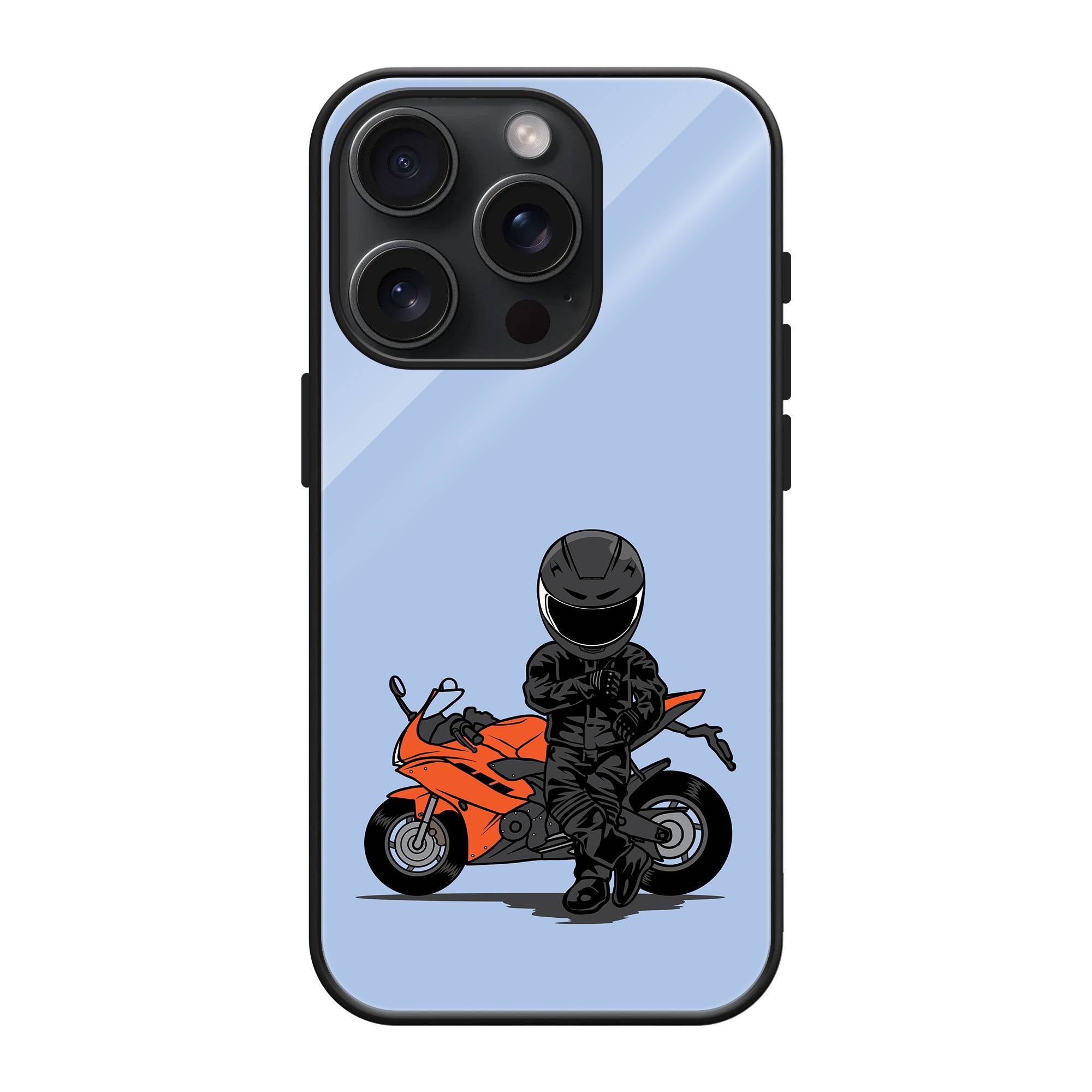 Biker Standing Glass Case image 0