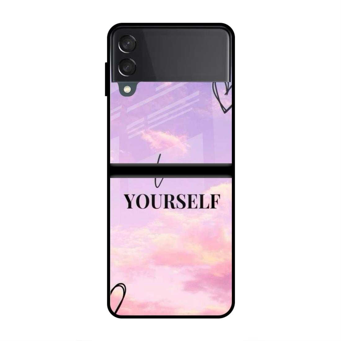 Self Love Samsung Z Flip 4 Glass Case image 0