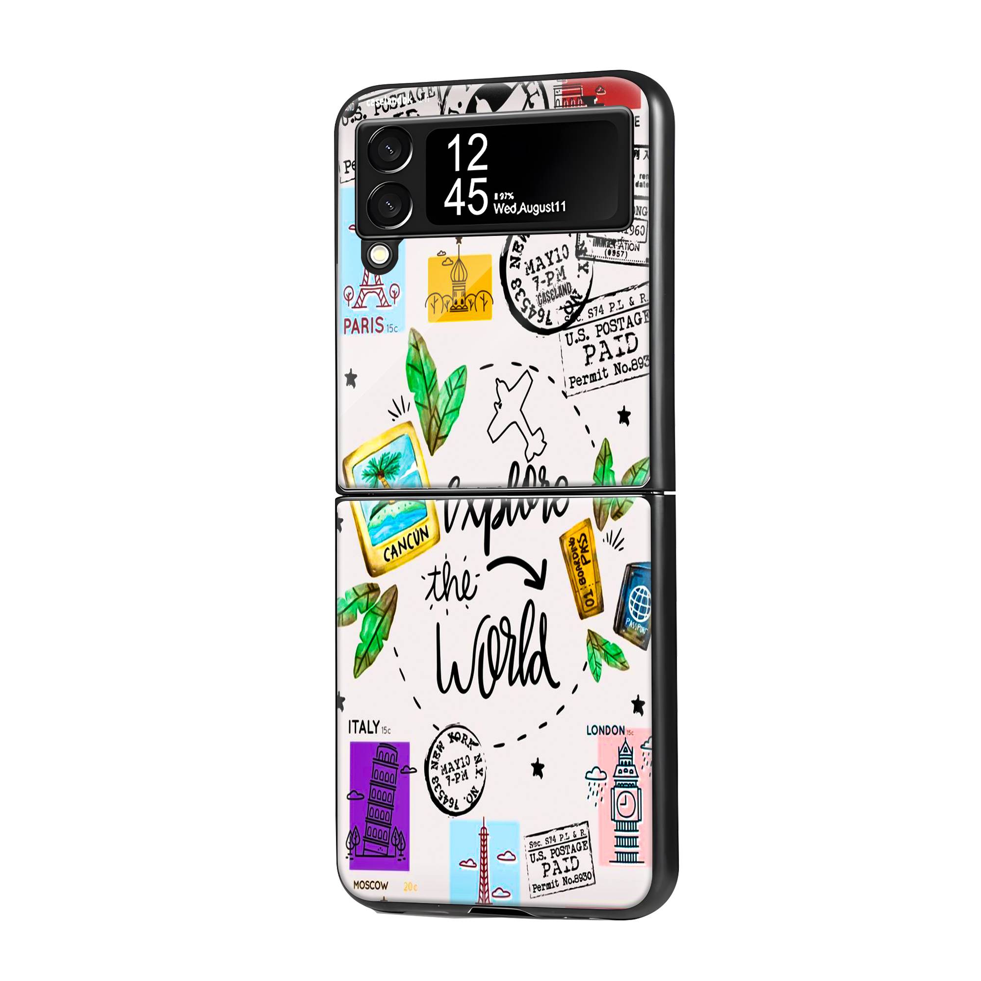 Explore The World Samsung Z Flip Glass Case image 0