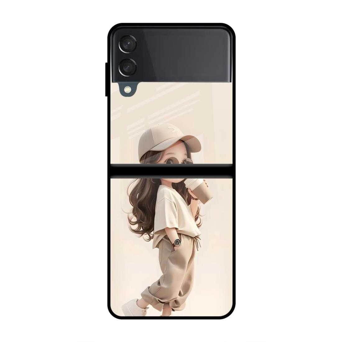 Tik Tok Girl Samsung Z Flip 4 Glass Case image 0