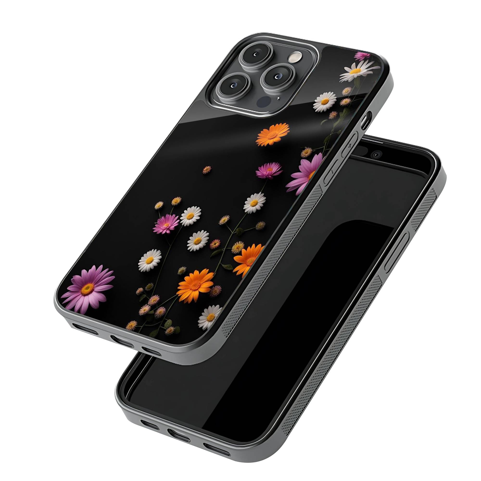 Colorful Flower Glass Case image 2