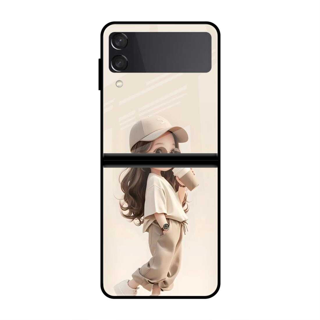 Tik Tok Girl Samsung Z Flip 3 Glass Case image 0