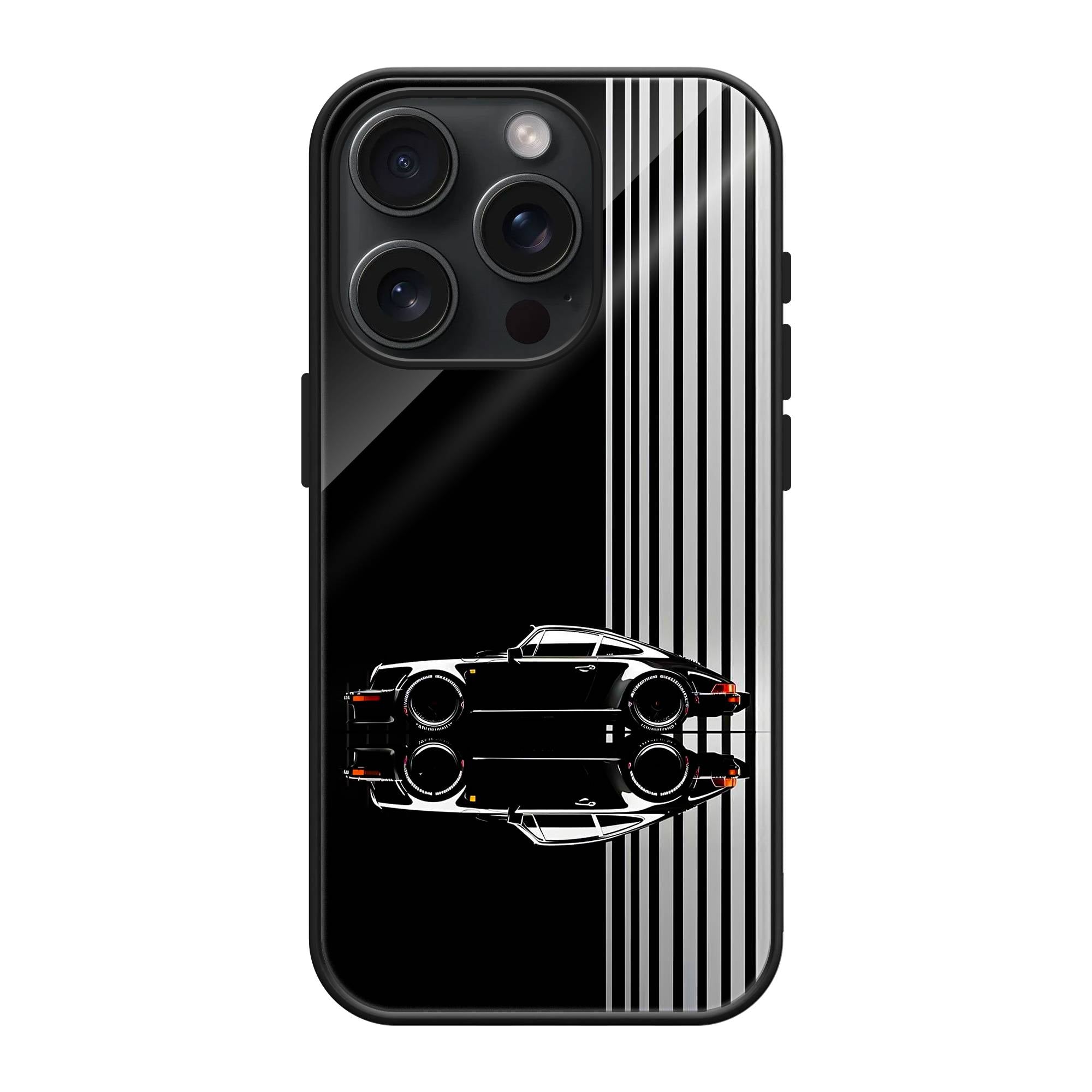 Black Porsche Glass Case image 0