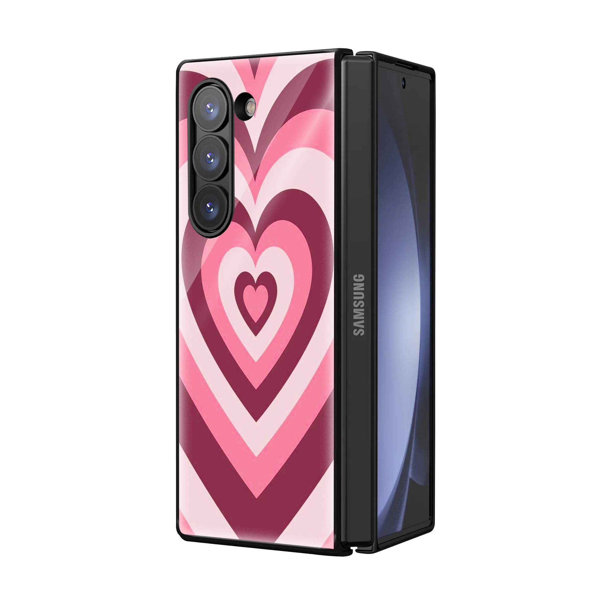 Pink Choko Samsung Z Fold Glass Case image 1