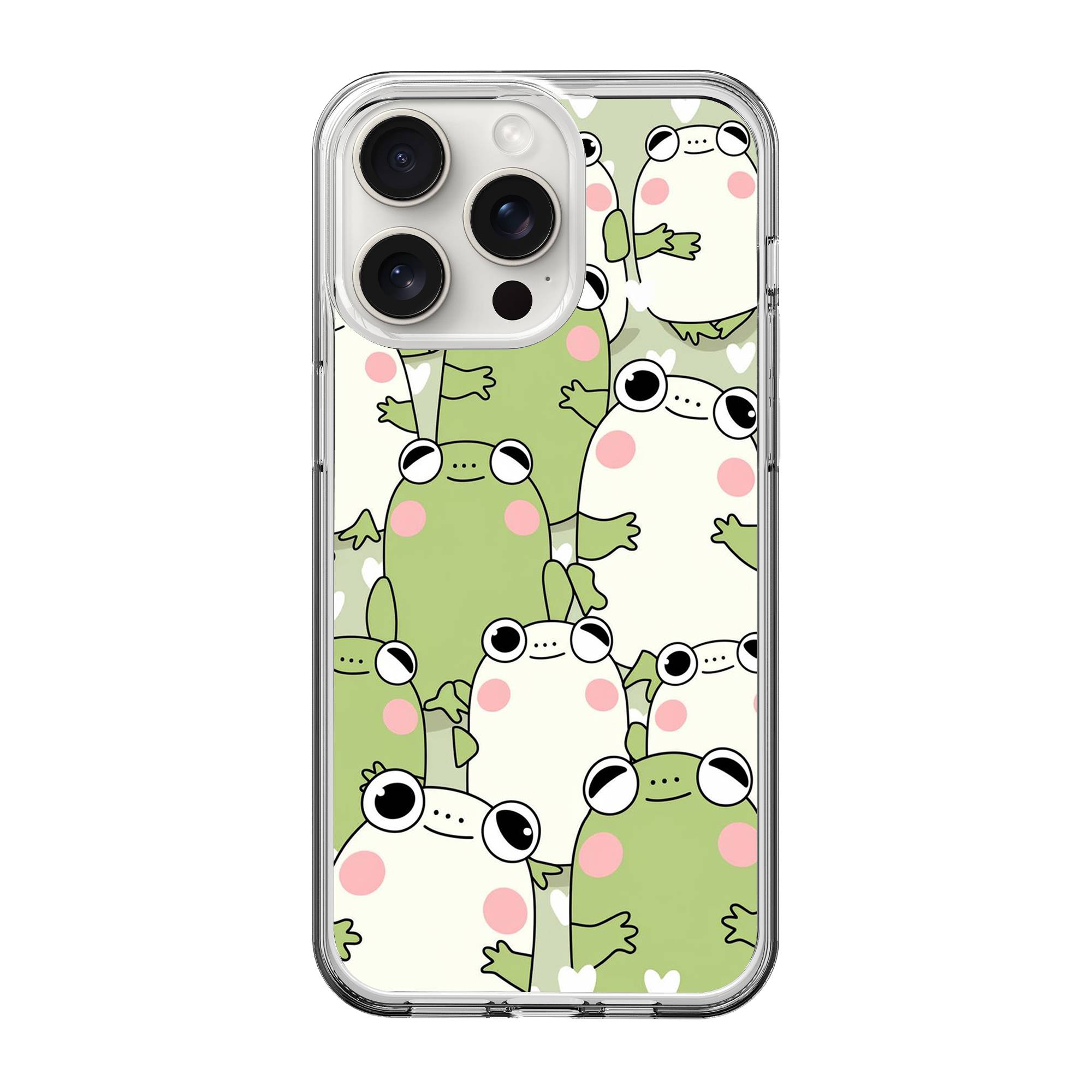 Cute Frogs Clear Case image 0