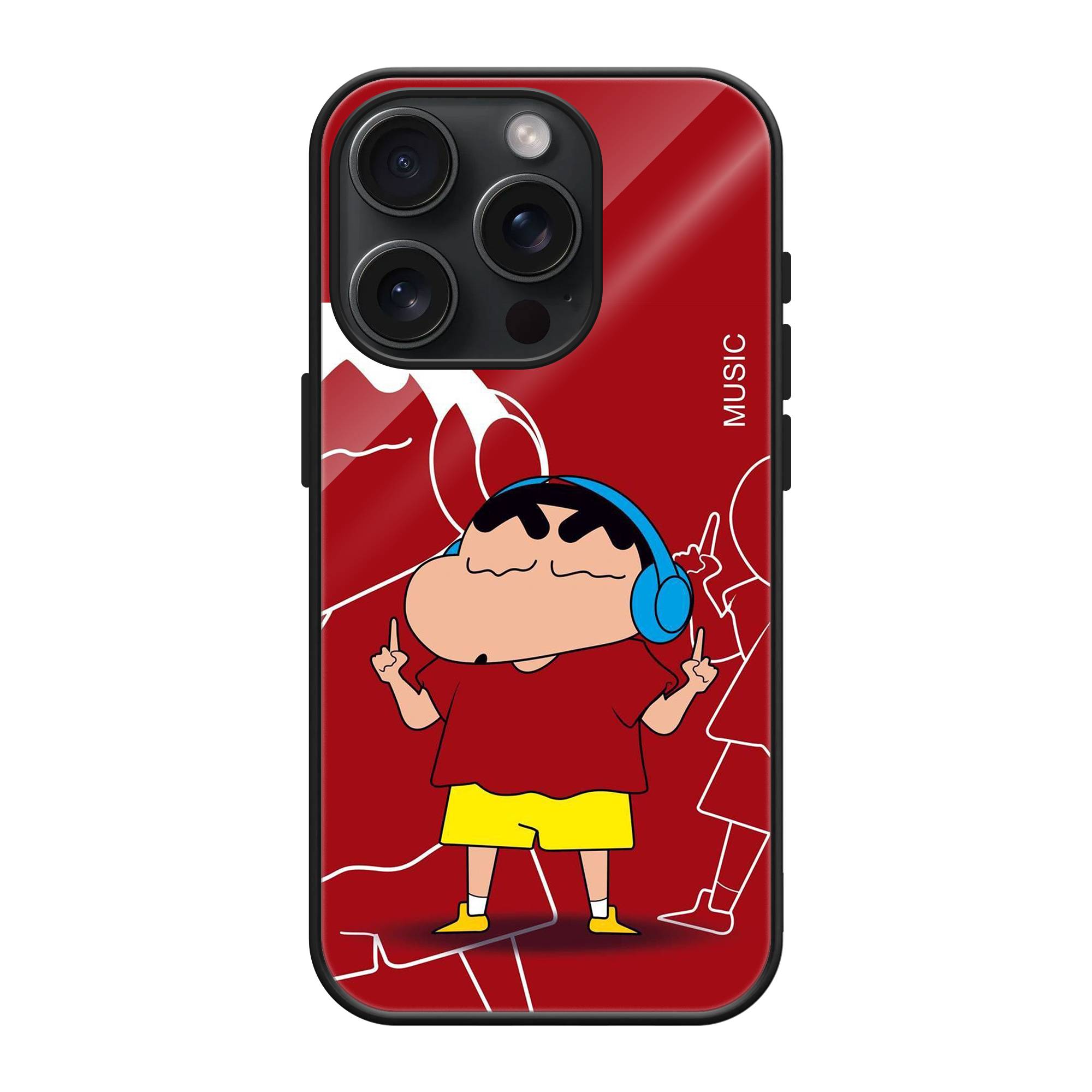 Shinchan's Jam Glass Case image 0