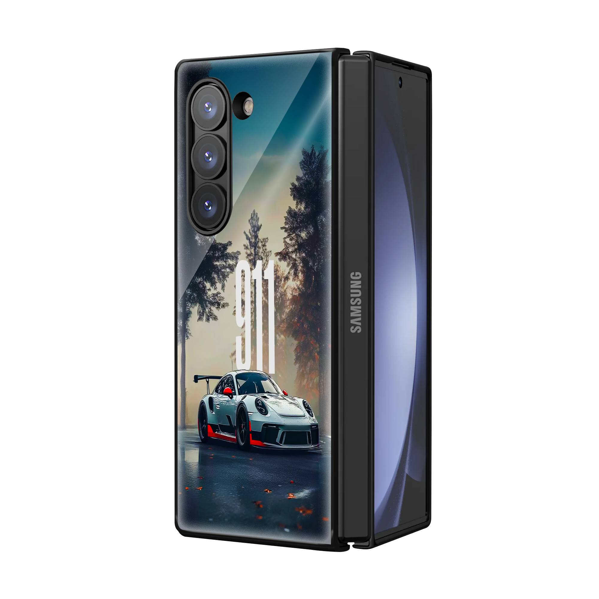 911 Legend Samsung Z Fold Glass Case image 1
