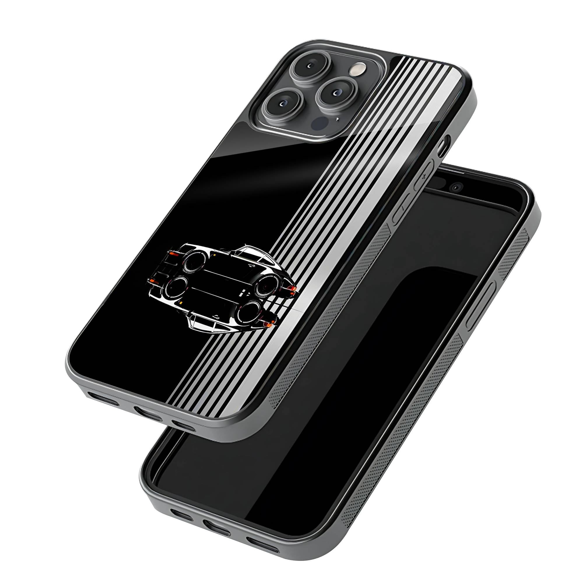 Black Porsche Glass Case image 2