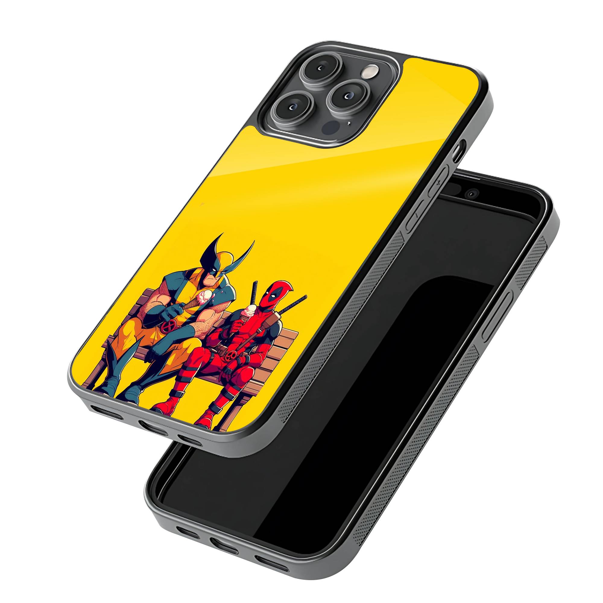 Deadpool Cartoon Glass Case image 2