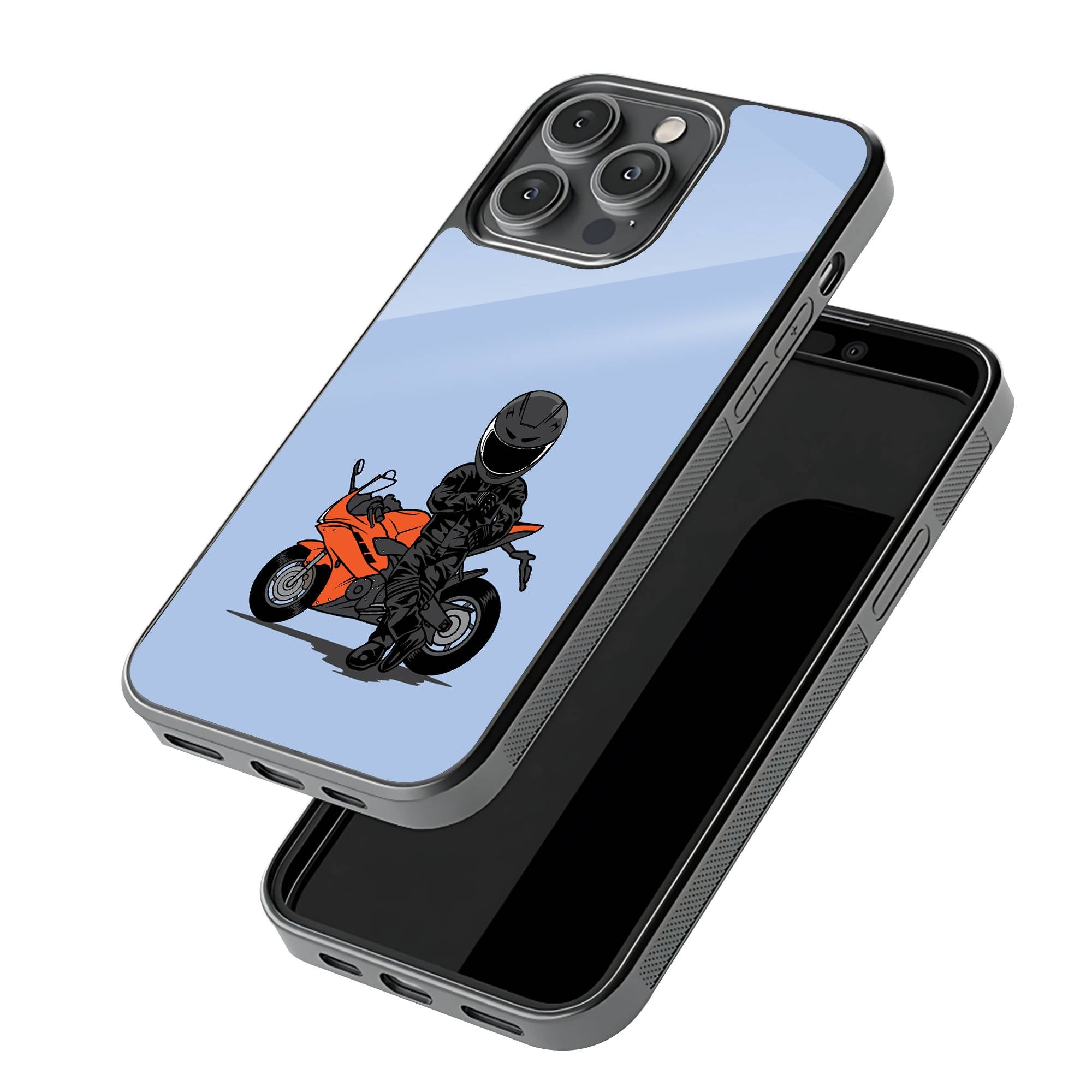 Biker Standing Glass Case image 2