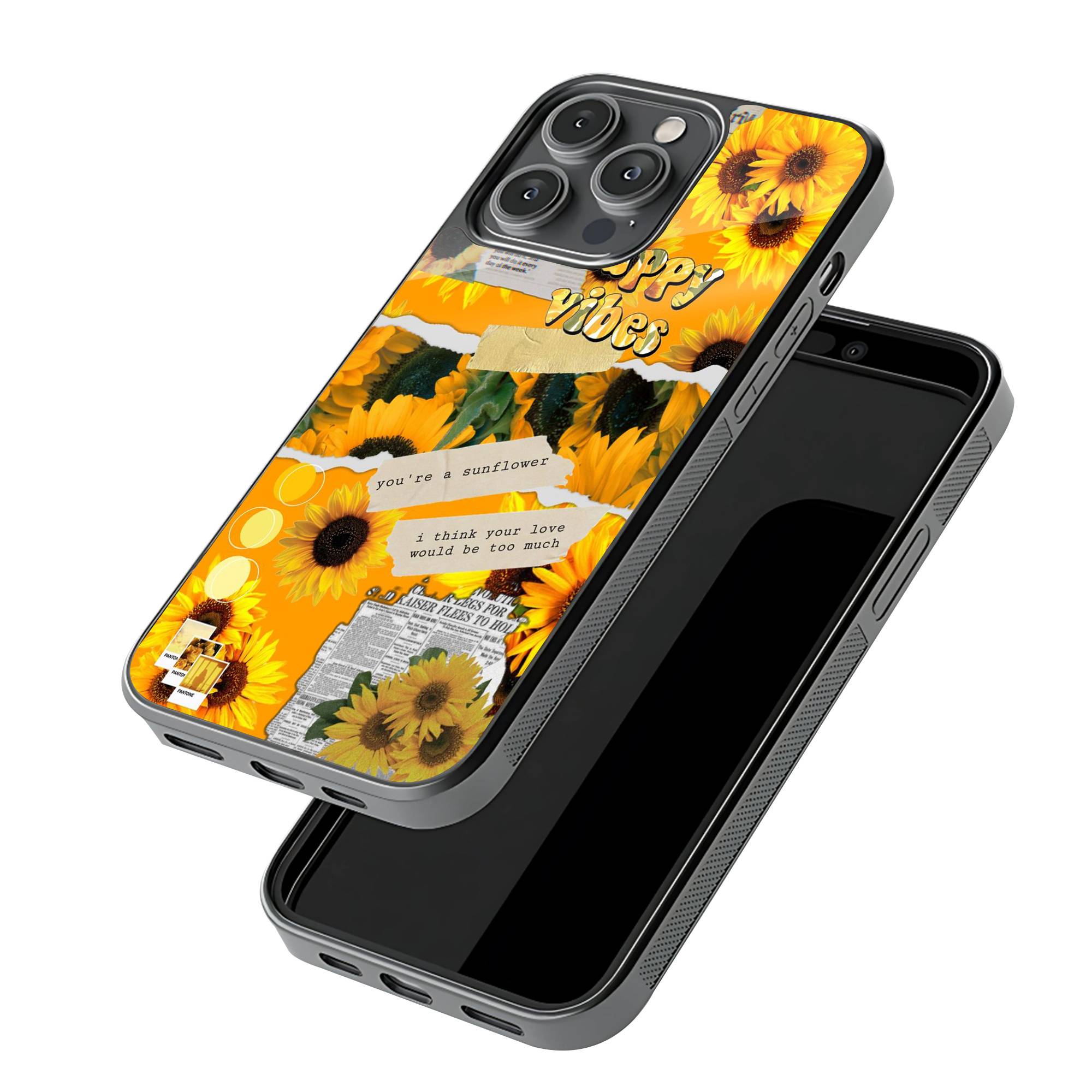 Happy Vibes Glass Case image 2