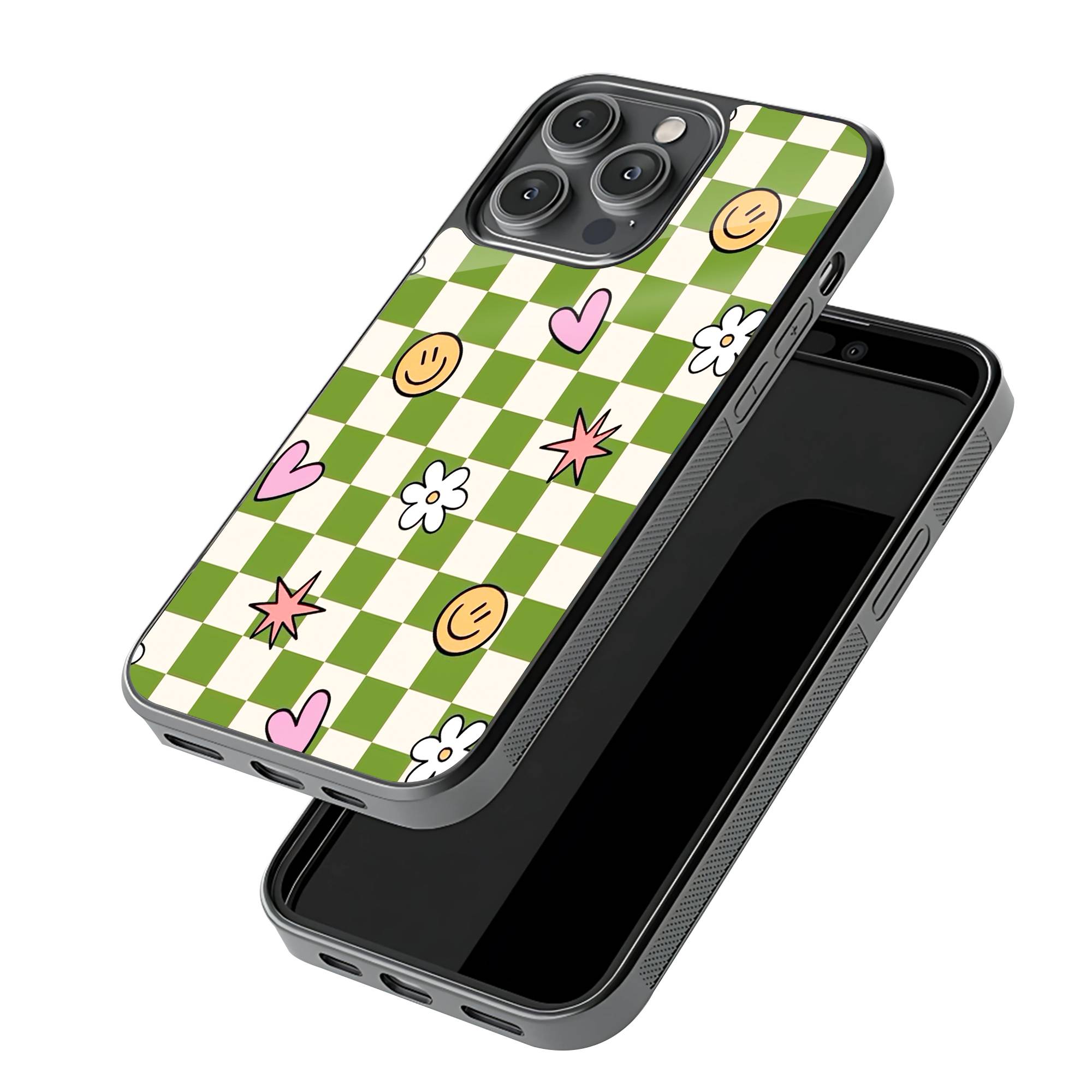 Smiley Squares Glass Case image 2