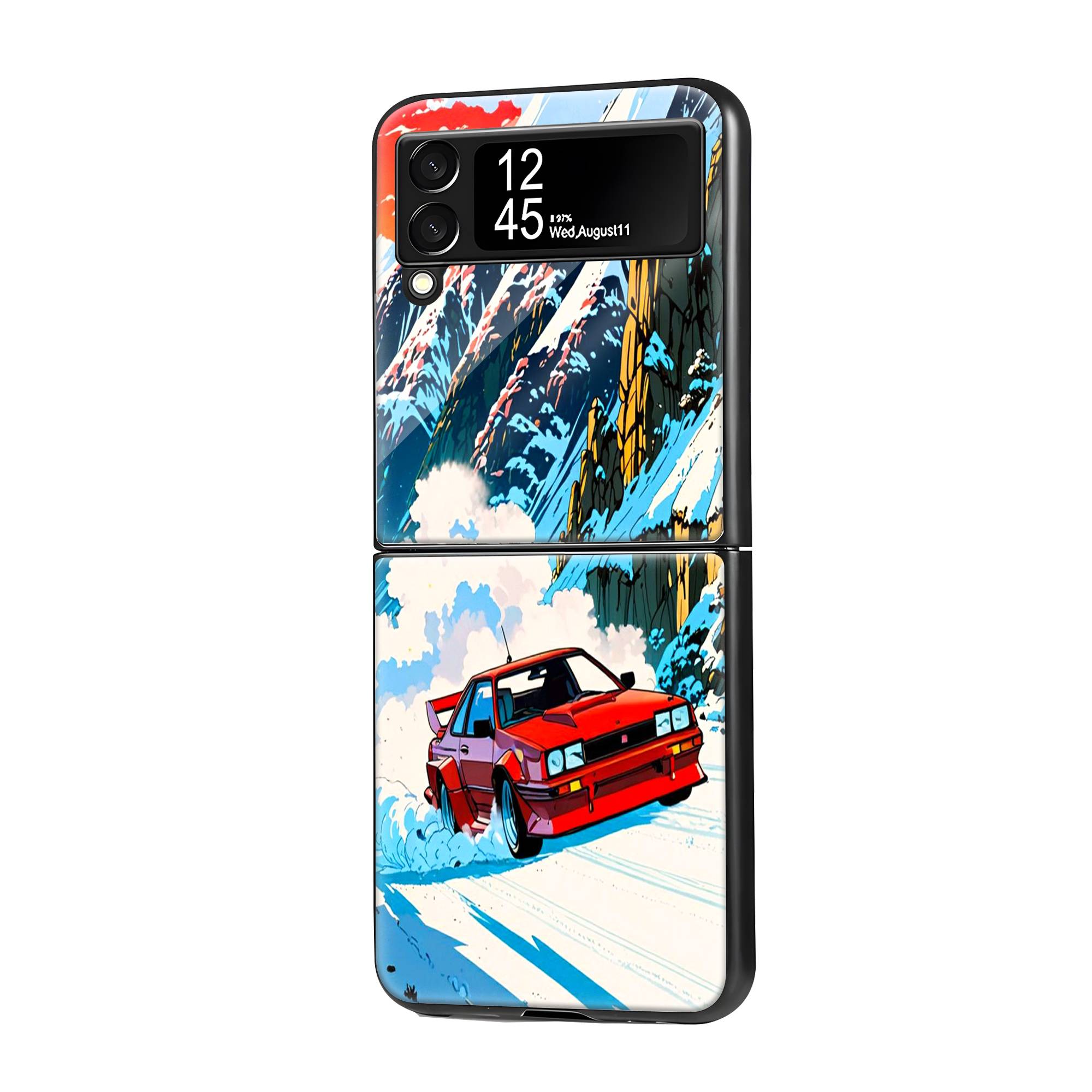 Ferrari Drift Samsung Z Flip Glass Case image 0