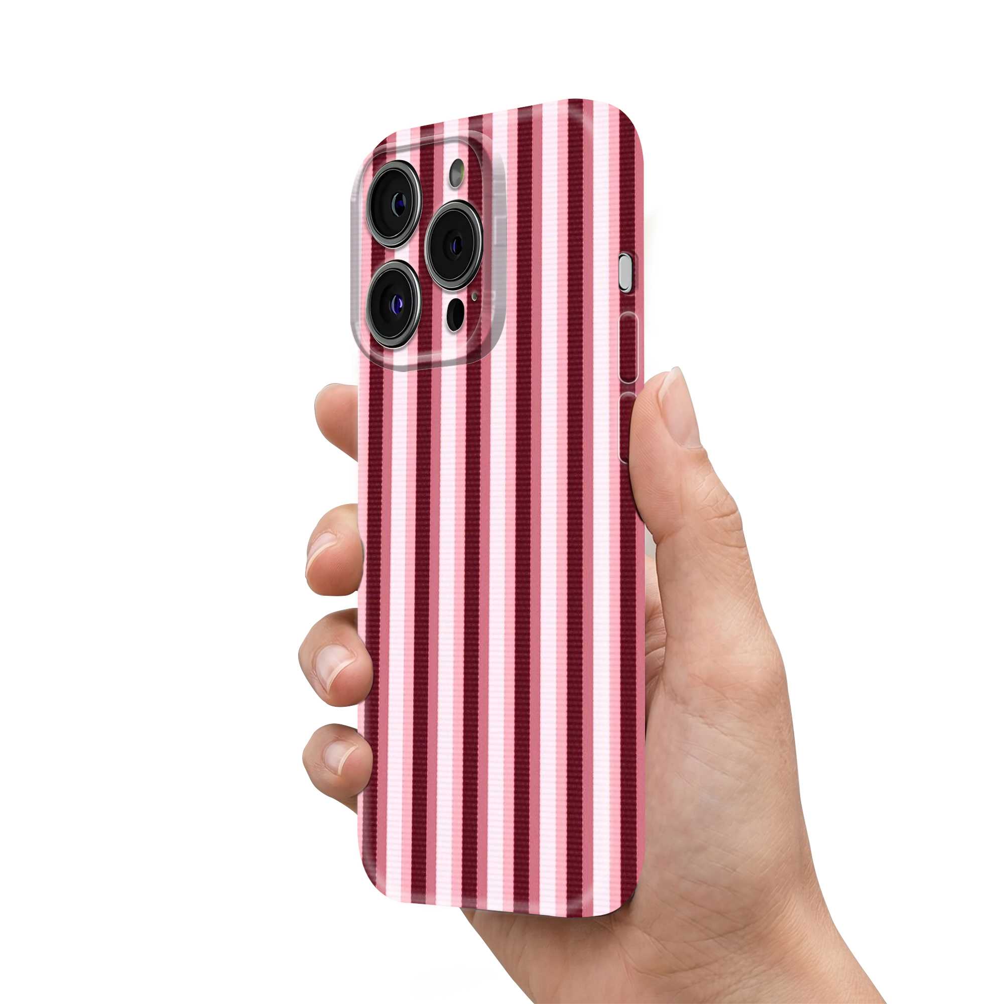 Berry & Blush Lines Glossy Hard Case