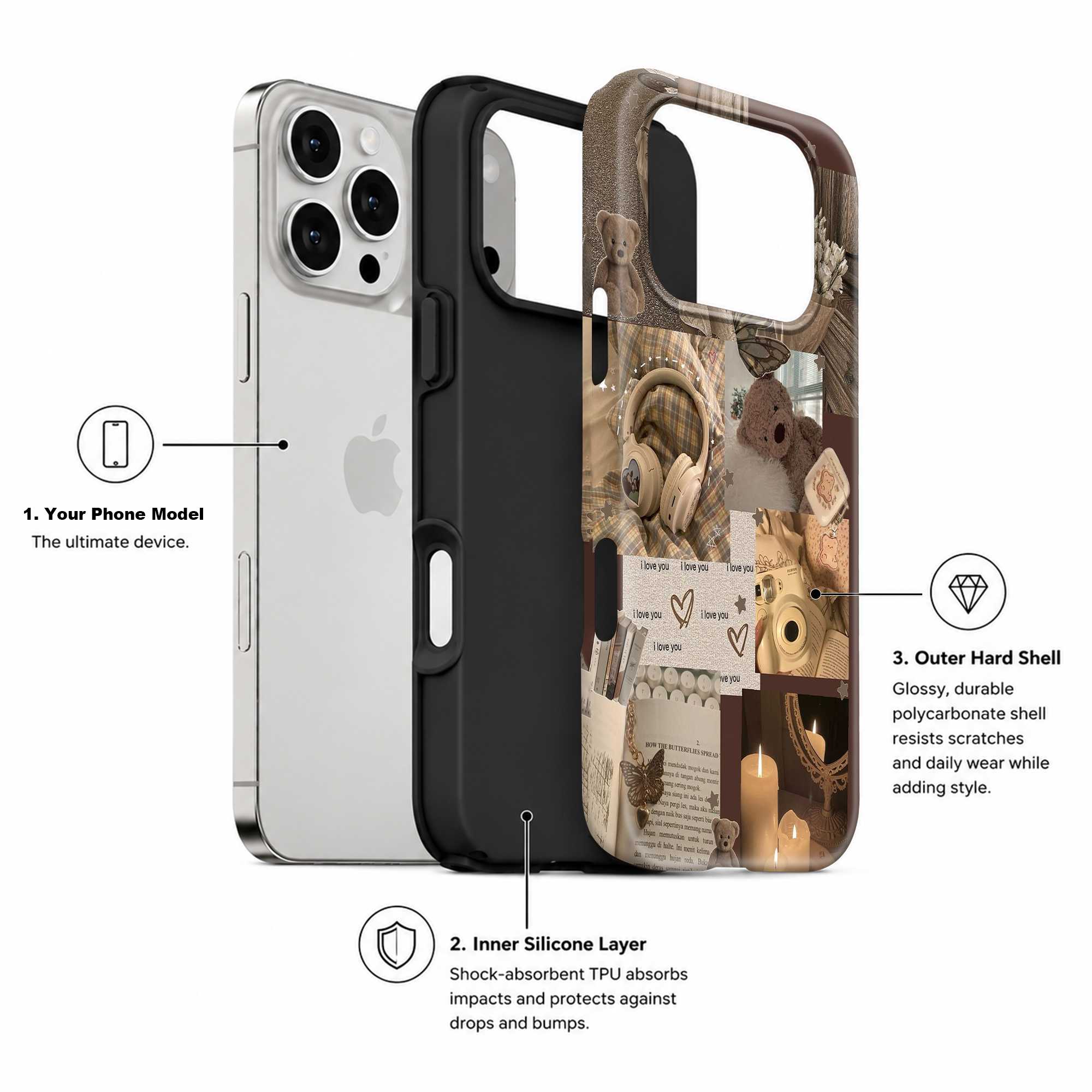 Warm Teddy Mood Dual Guard Case
