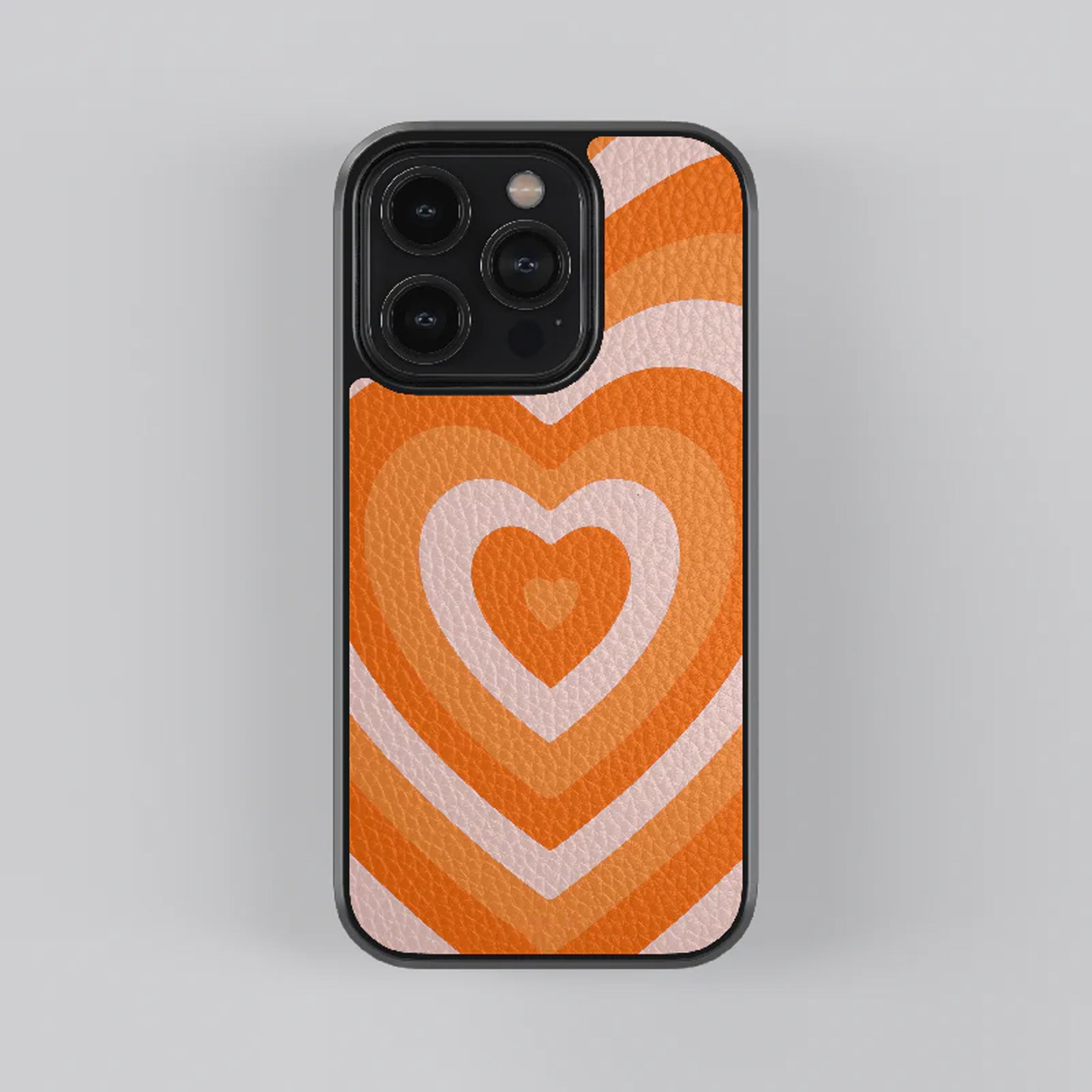 Multi Colour Retro Heart Leather Case