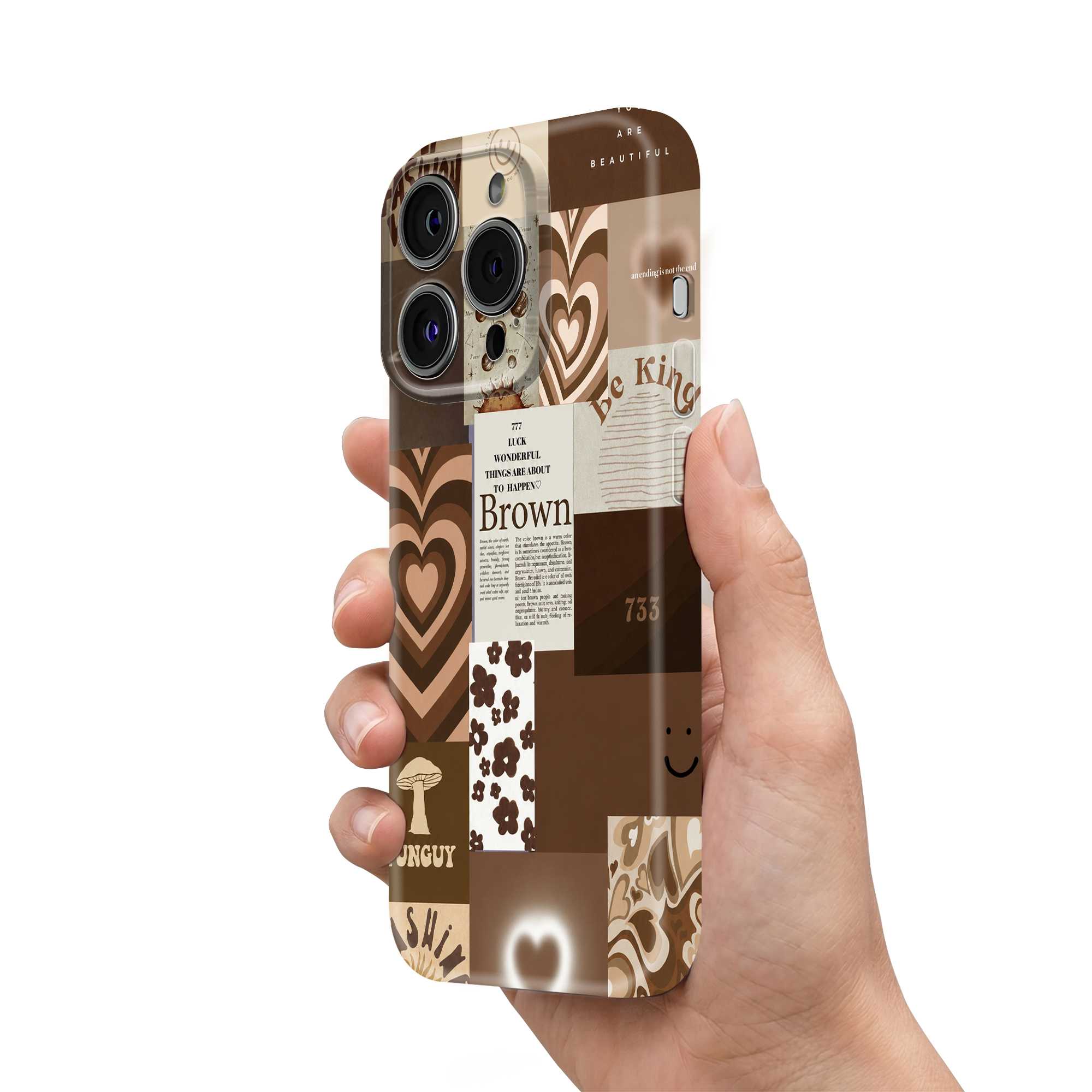 Brown Aura Collage Glossy Hard Case