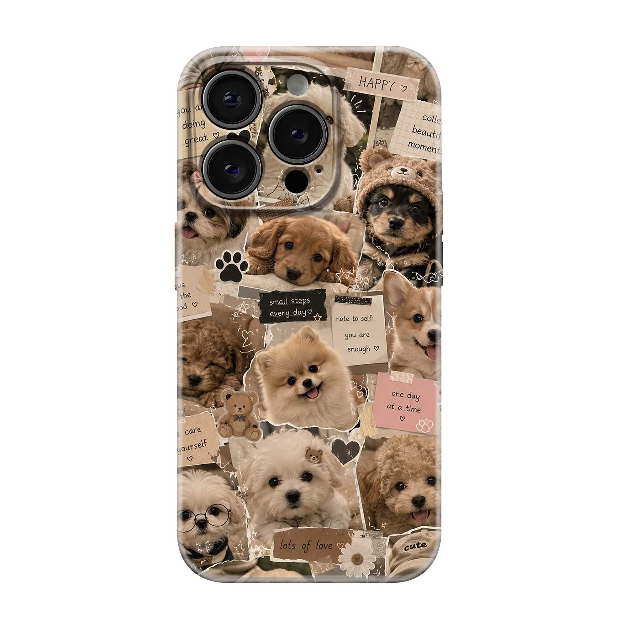 Puppy Love Collage Glossy Hard Case