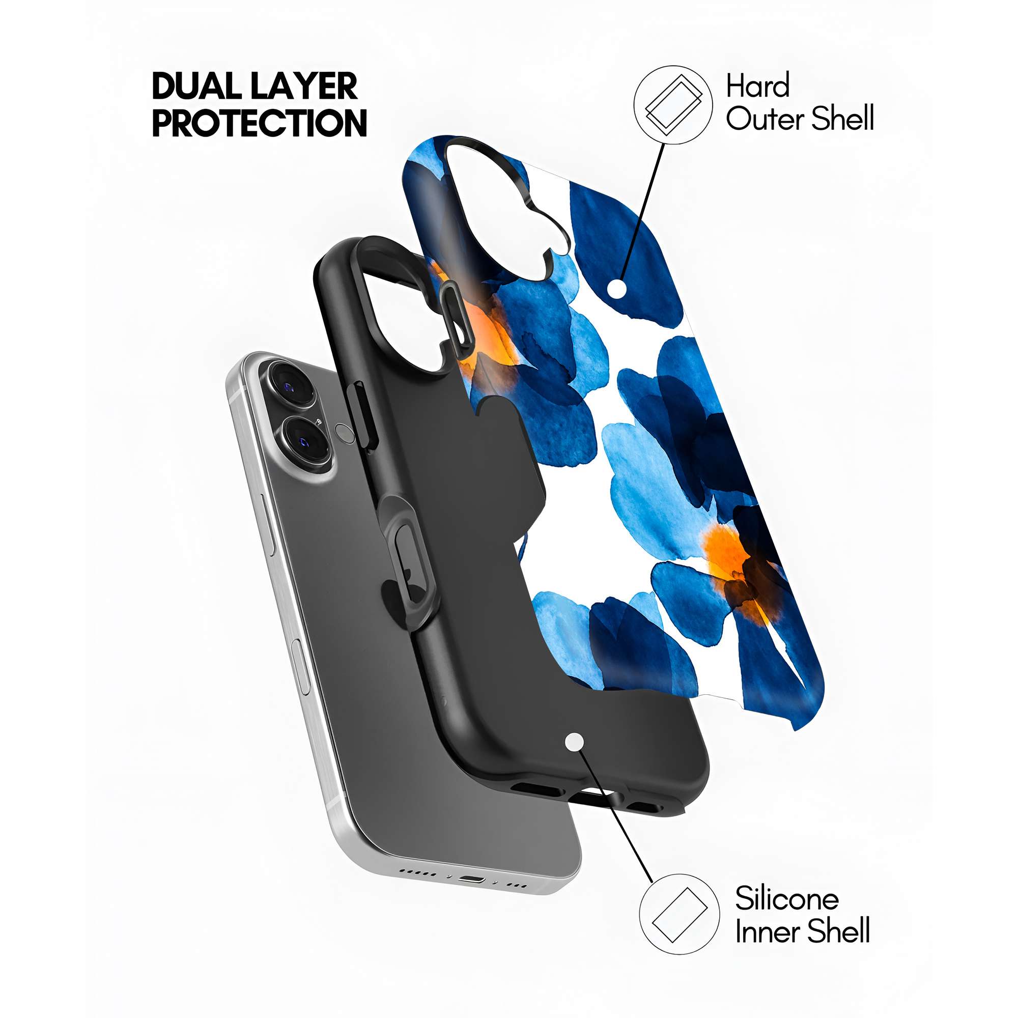 Valssi Blue Blossom Dual Guard Case