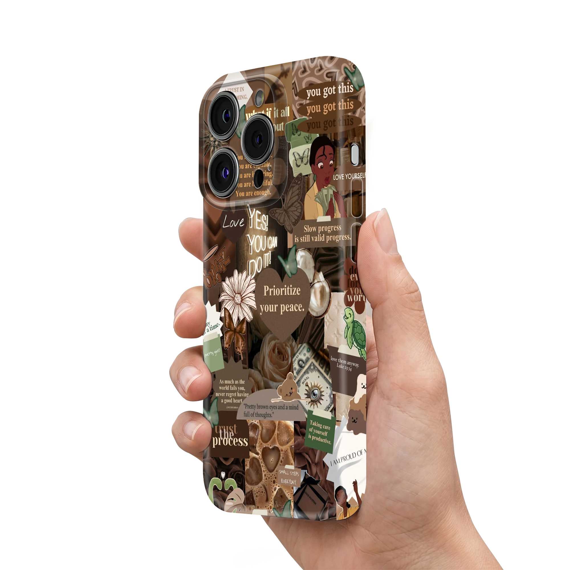 Brown Butterfly Glossy Hard Case