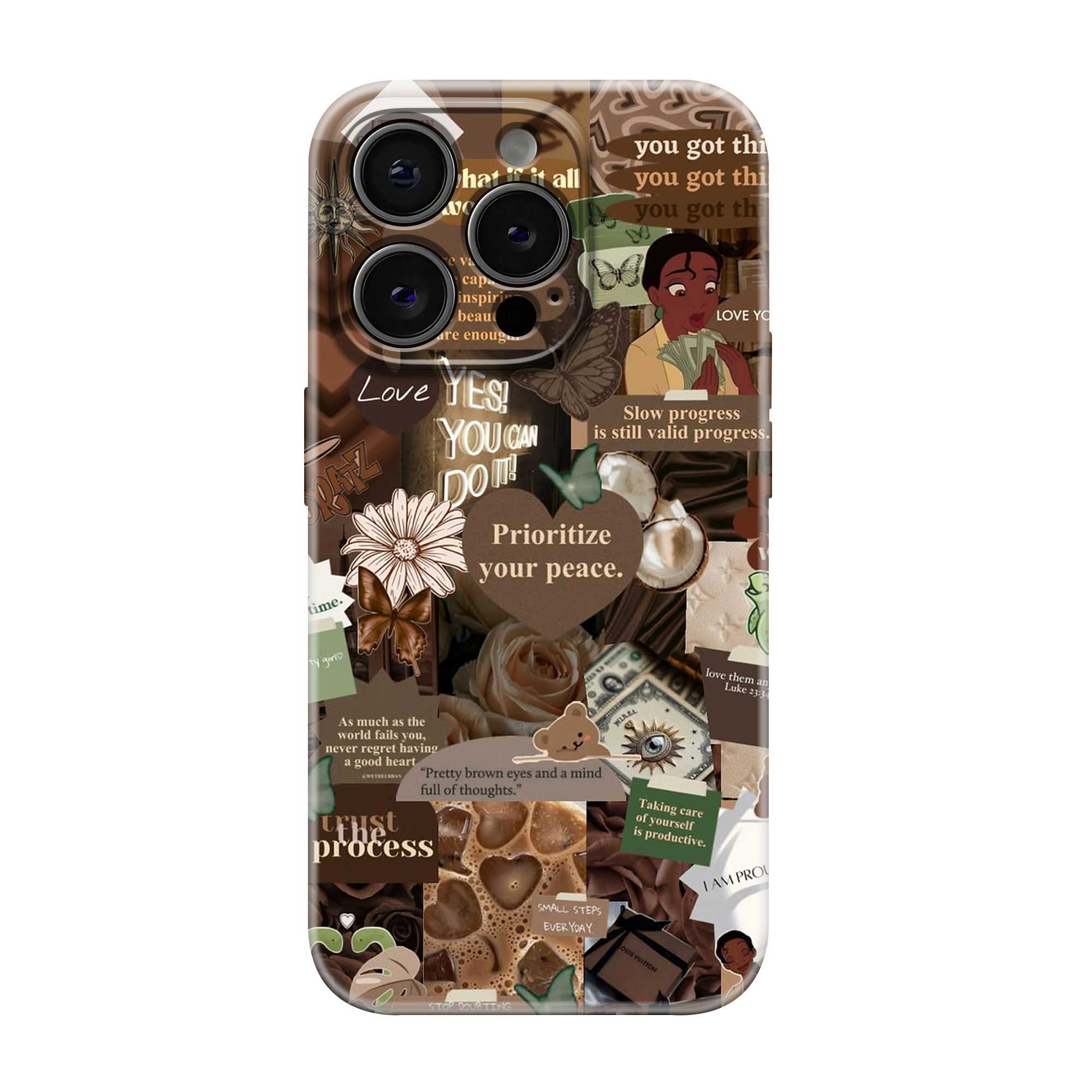 Brown Butterfly Glossy Hard Case
