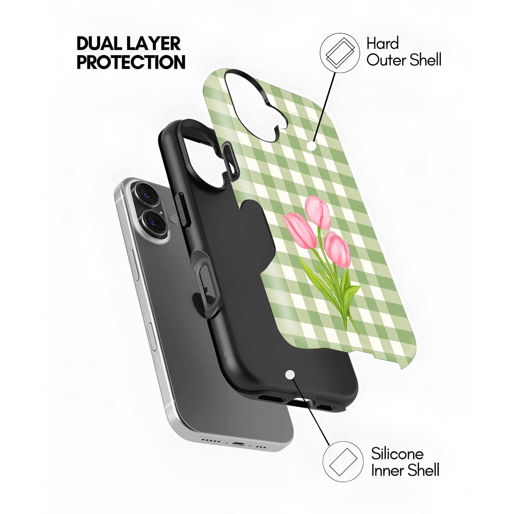 Tulip Check Dual Guard Case