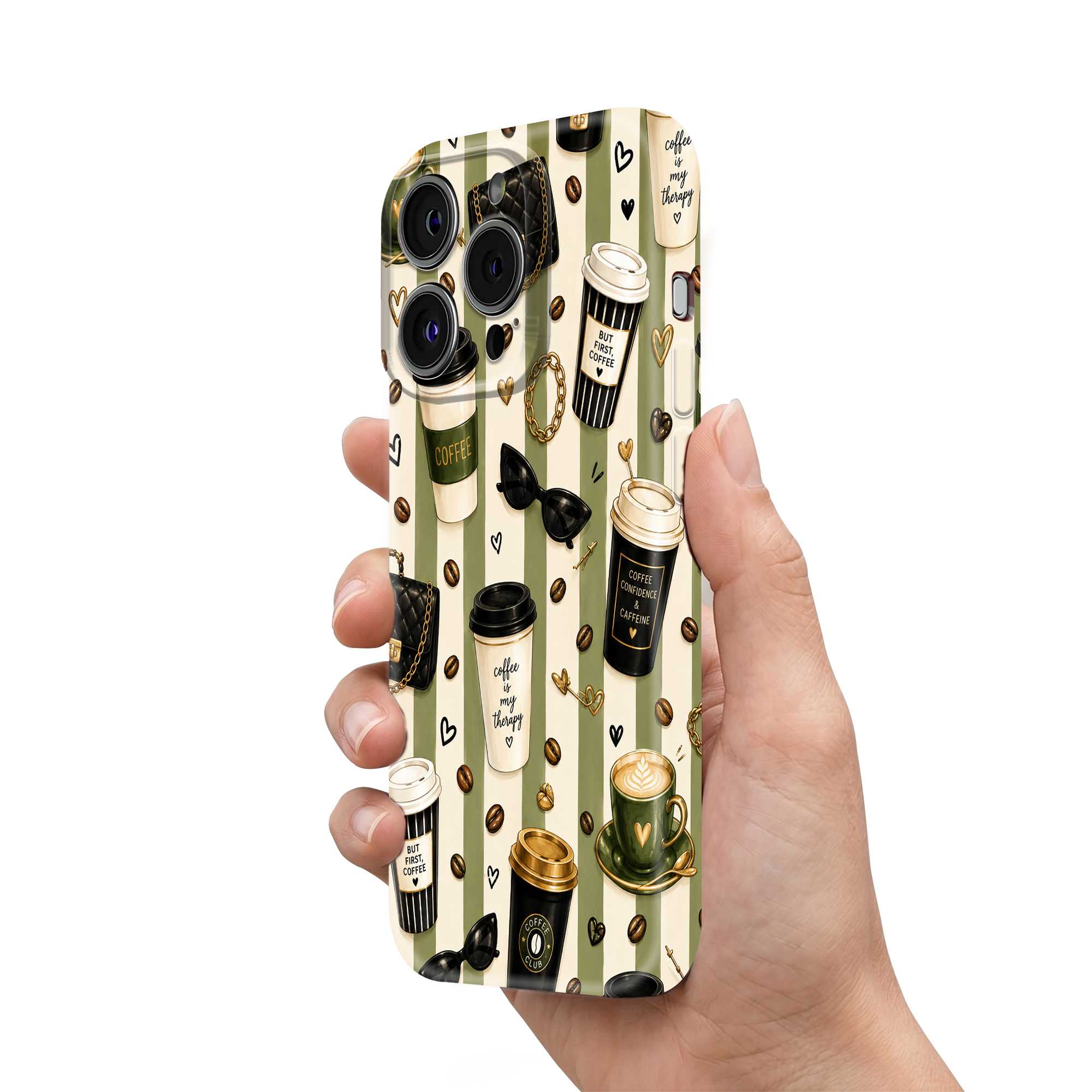 Coffee & Confidence Glossy Hard Case