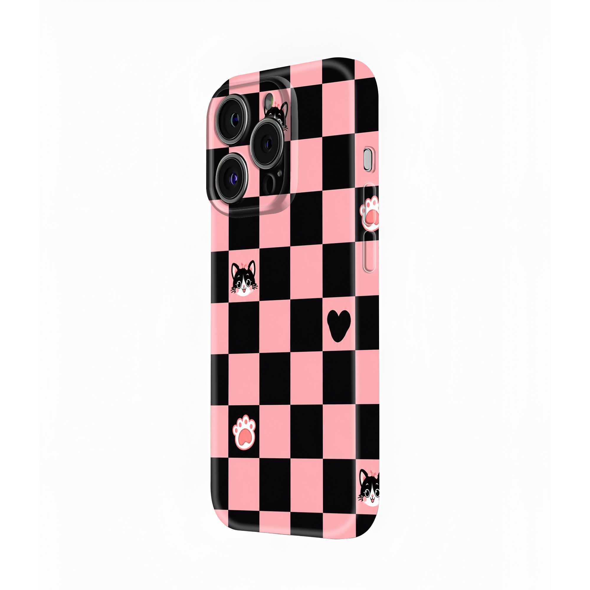 Playful Kitty Checker Glossy Hard Case