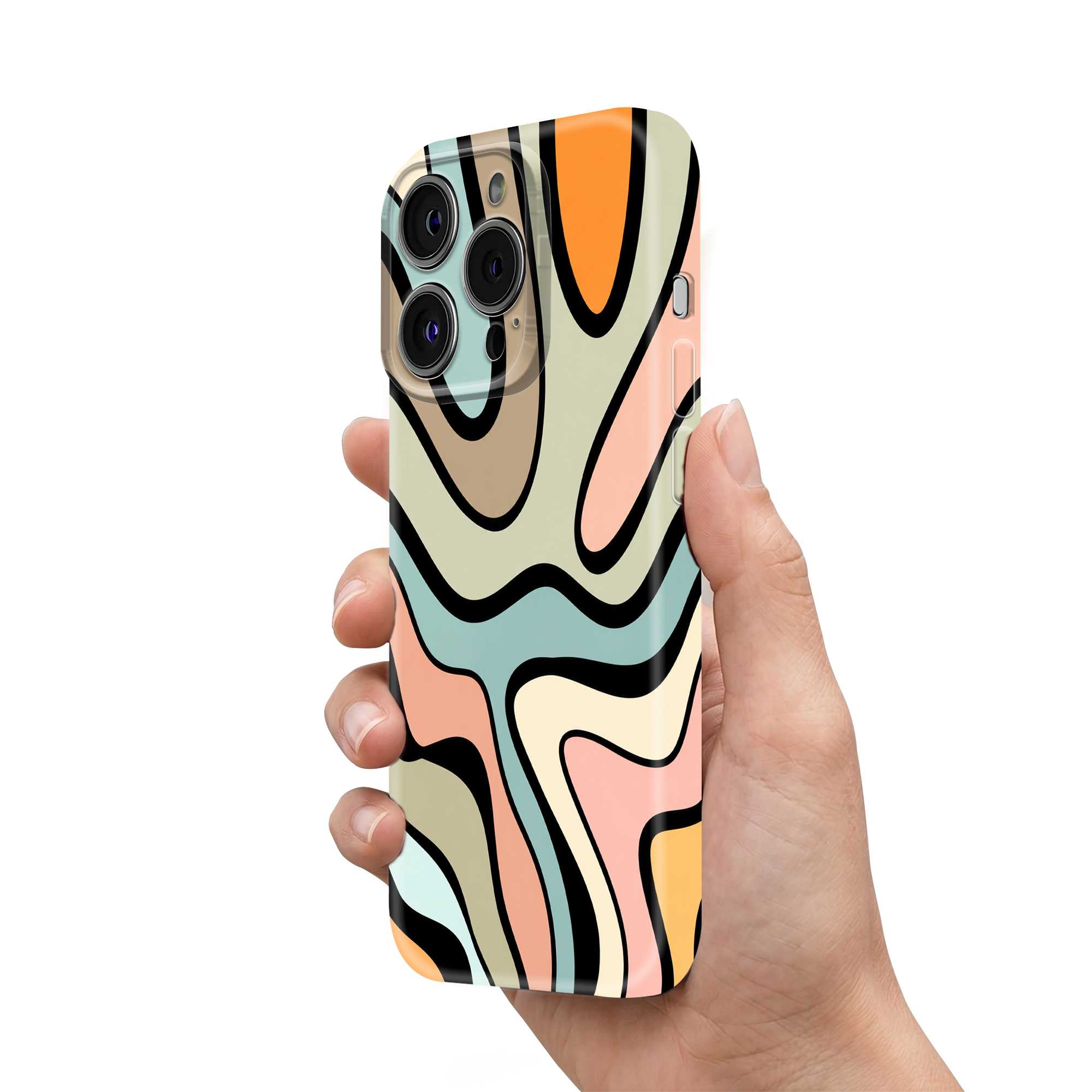 Earthy Swirls Glossy Hard Case