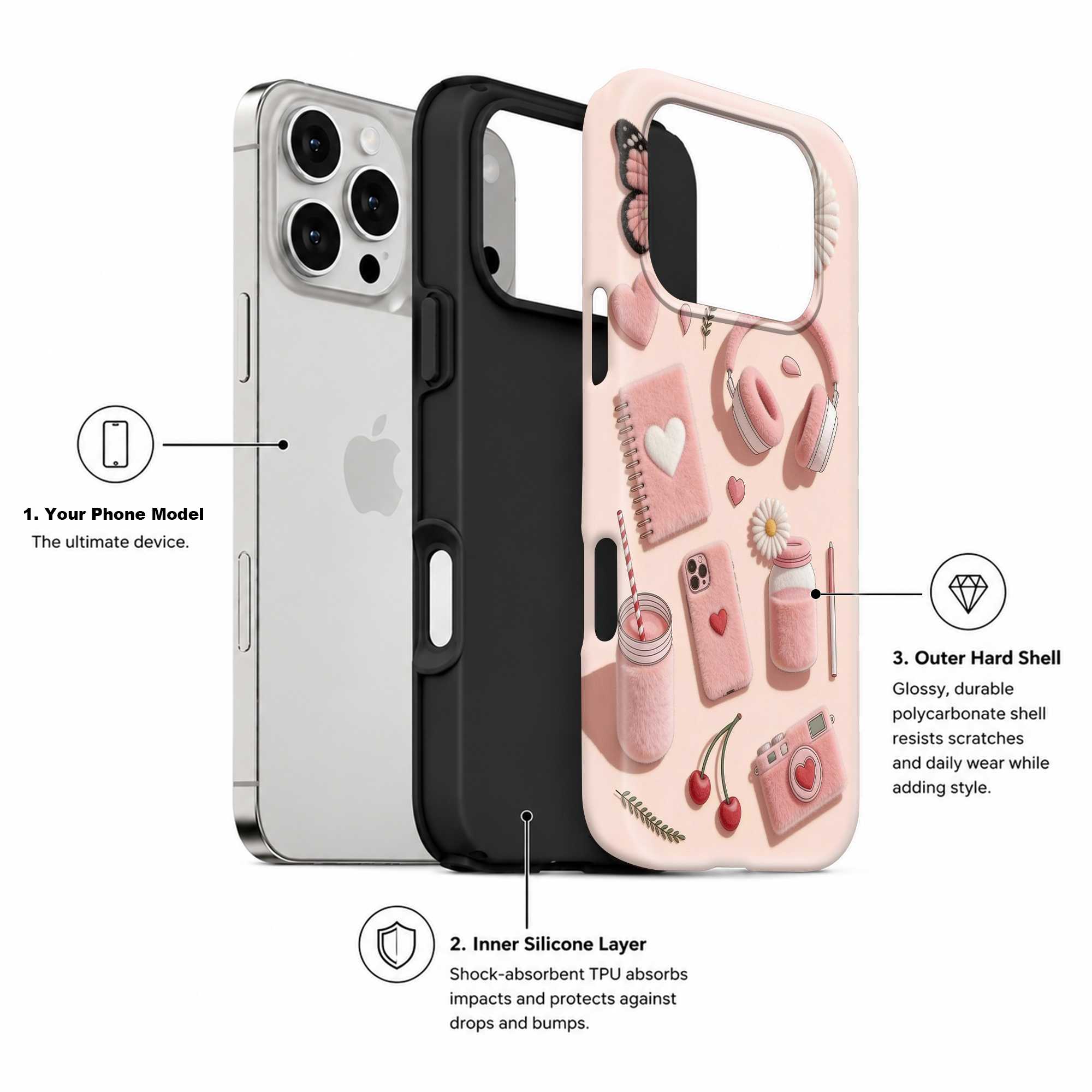 Pink Plushies Dual Guard Case
