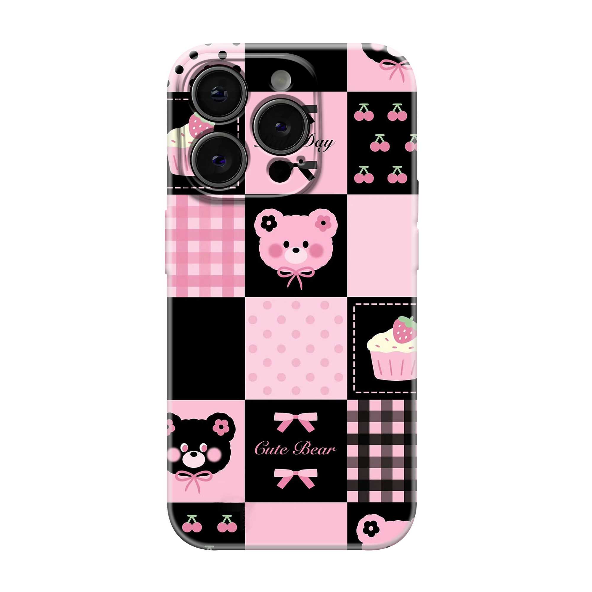Kawaii Bear Patch Glossy Hard Case