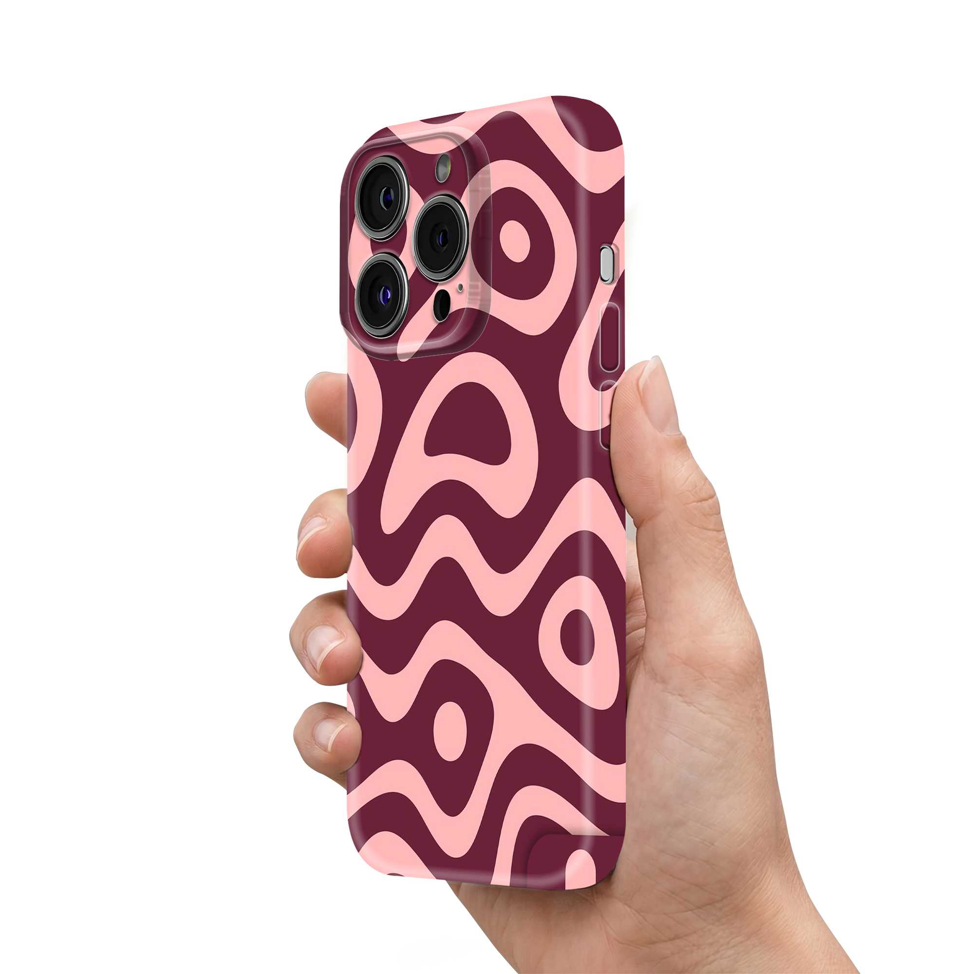 Groovy Maroon Glossy Hard Case
