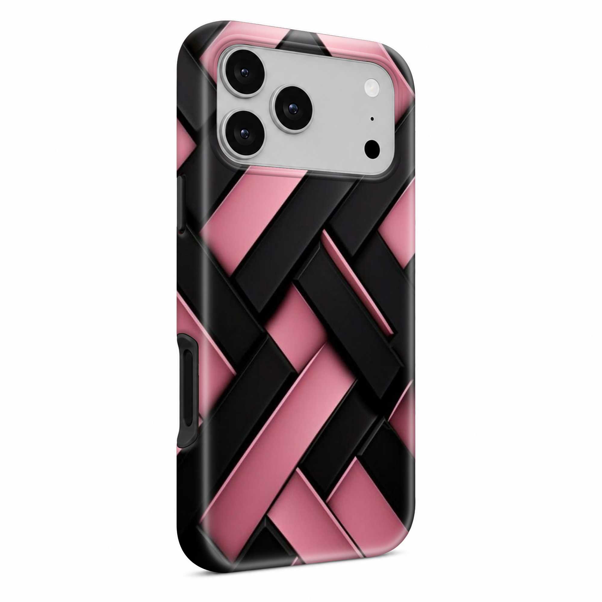 Pink & Noir Stripes Dual Guard Case
