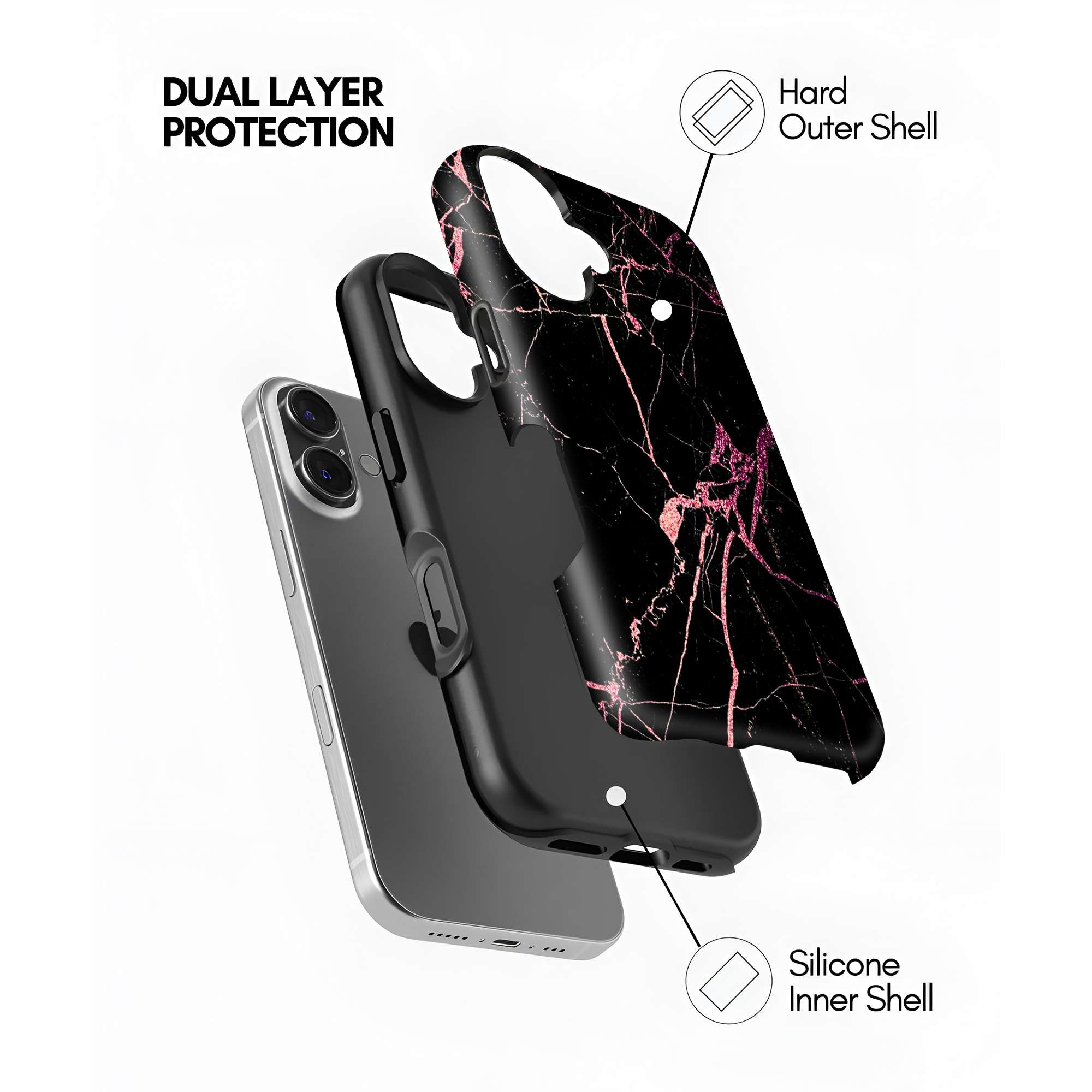 Rose Marble Dual Guard Case