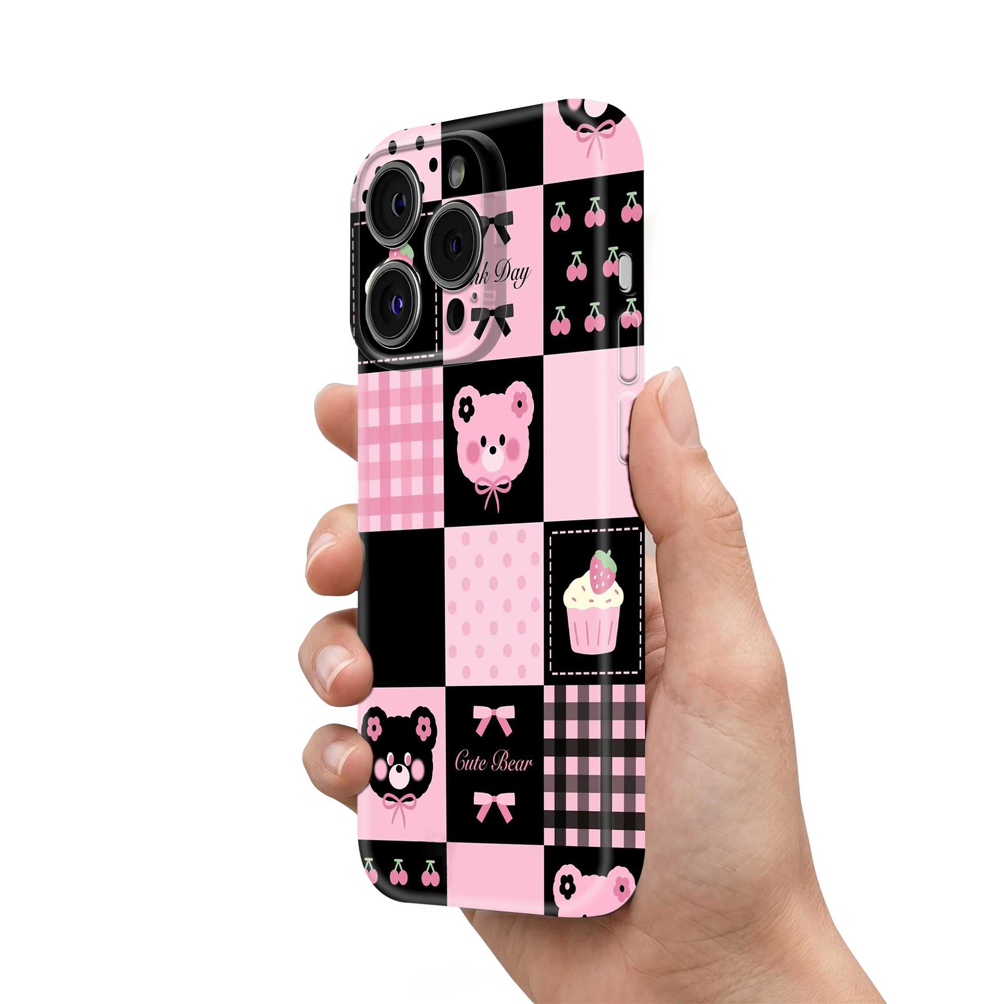 Kawaii Bear Patch Glossy Hard Case