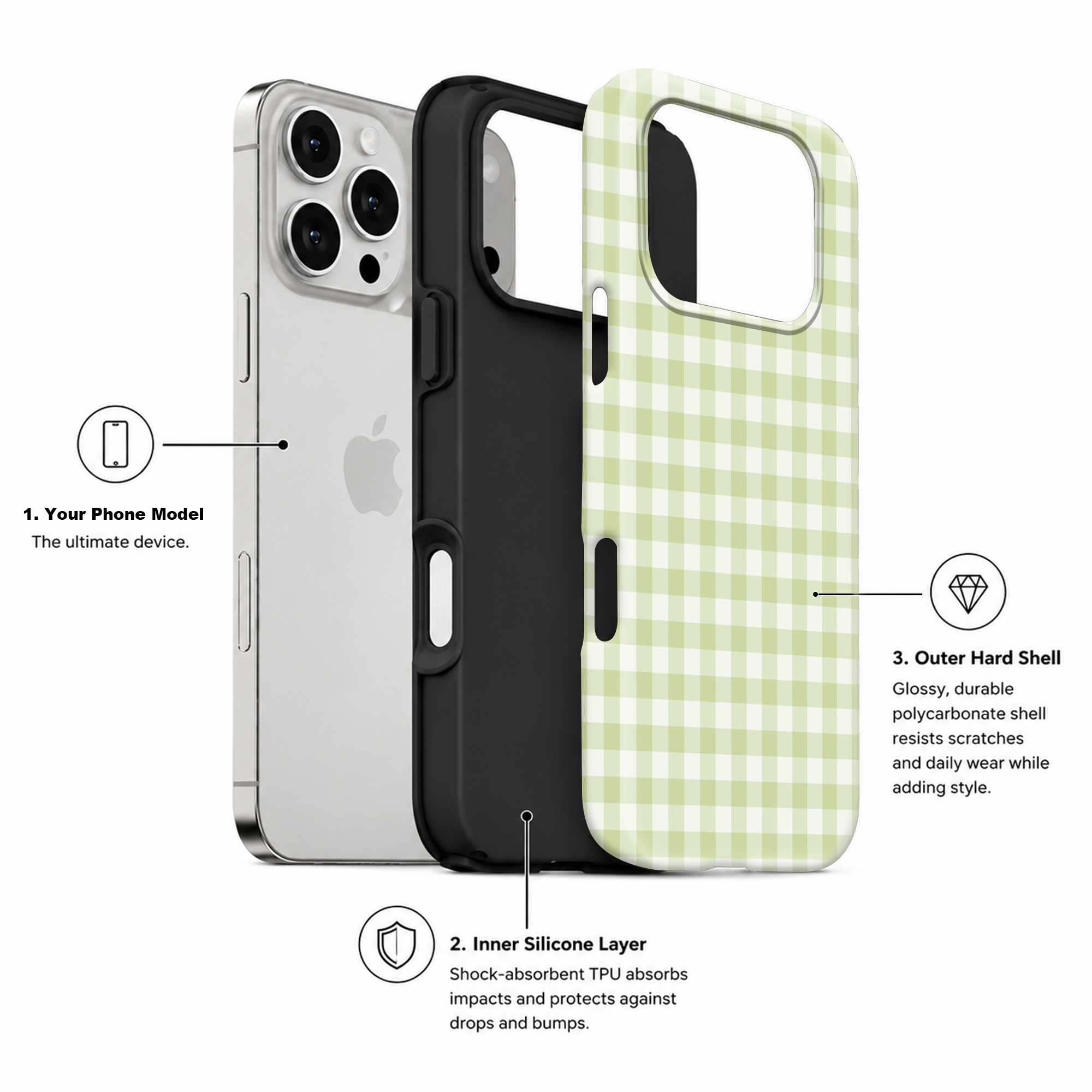 Spring Checkered Dual Guard Case