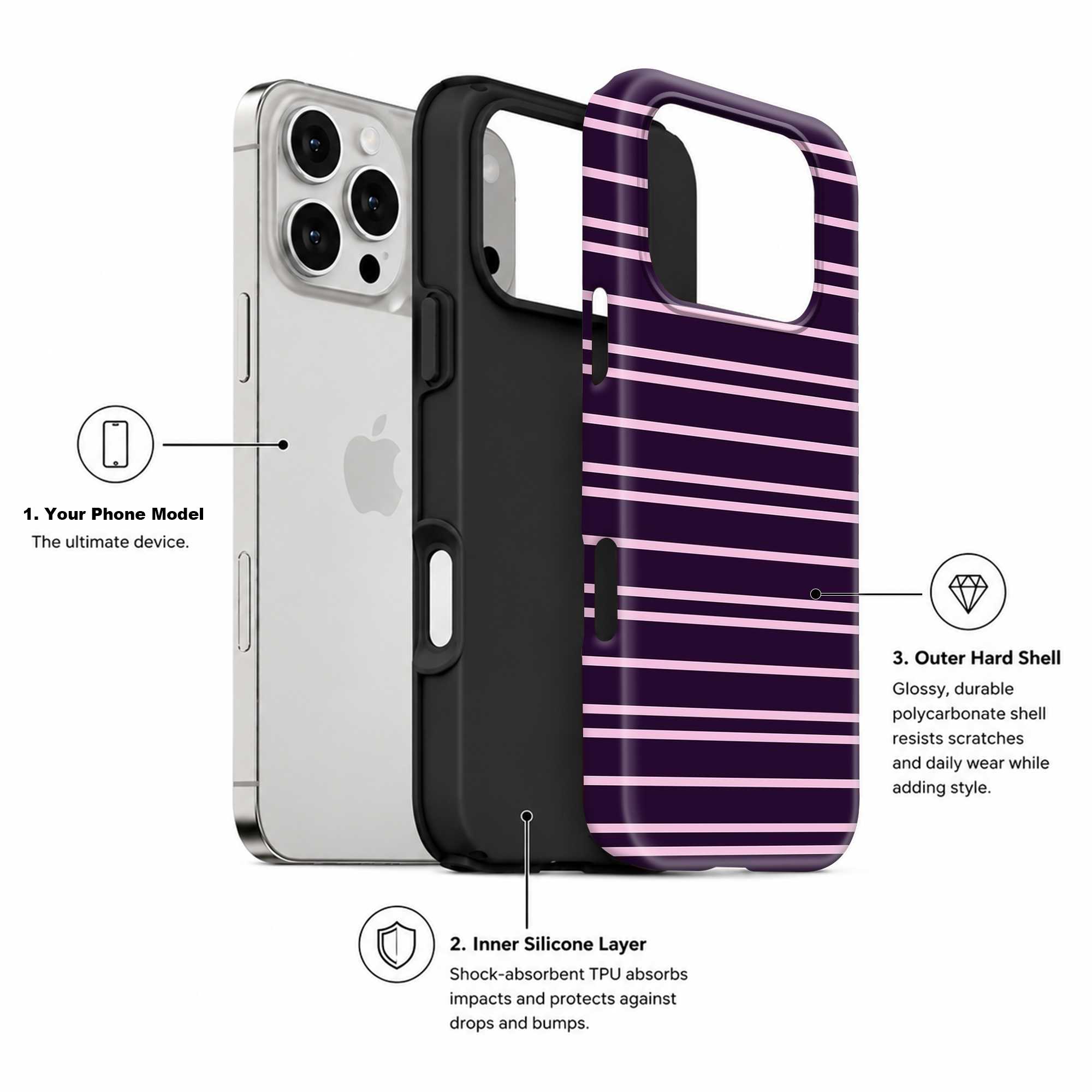 Minimalist Grid Dual Guard Case