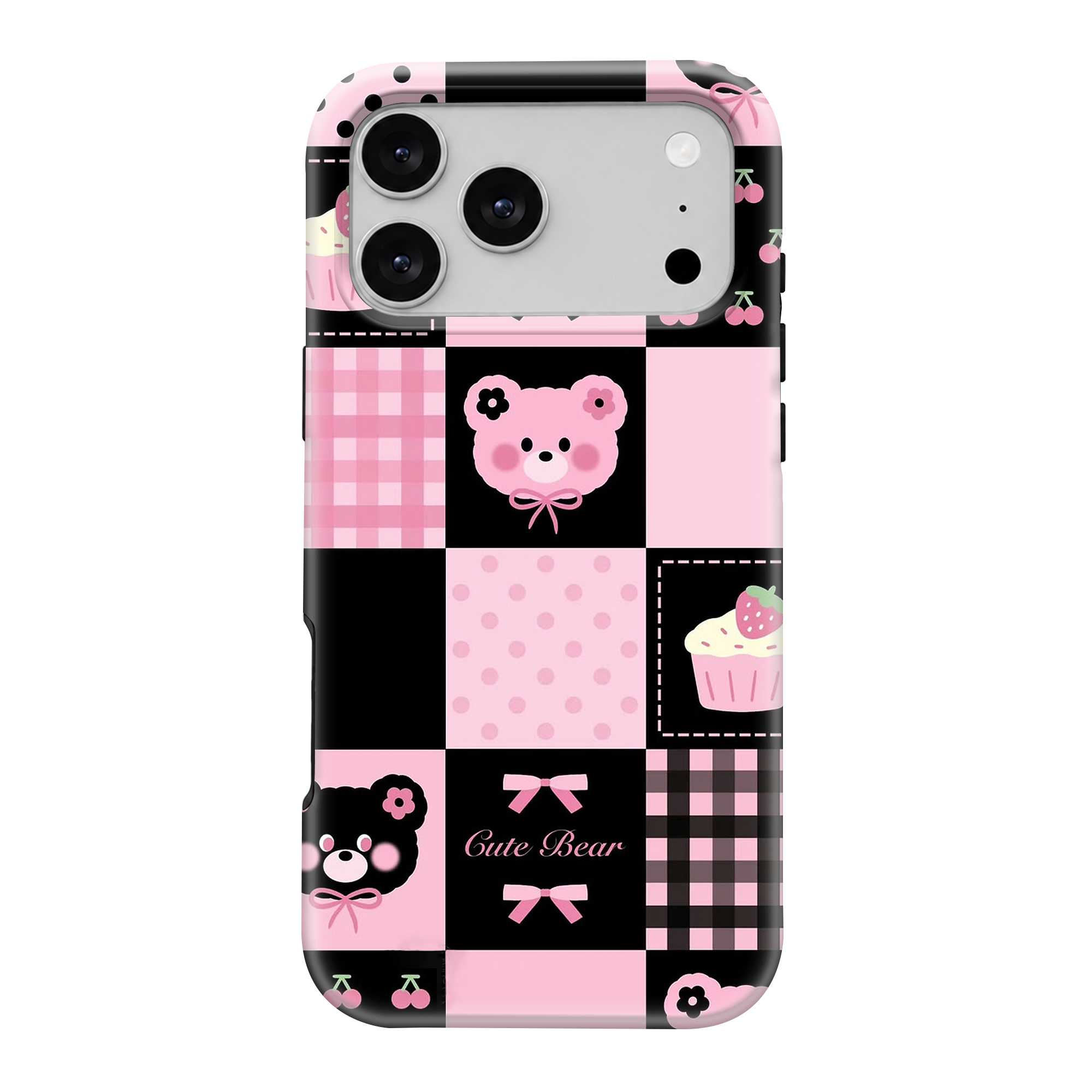 Kawaii Bear Patch Dual Guard Case