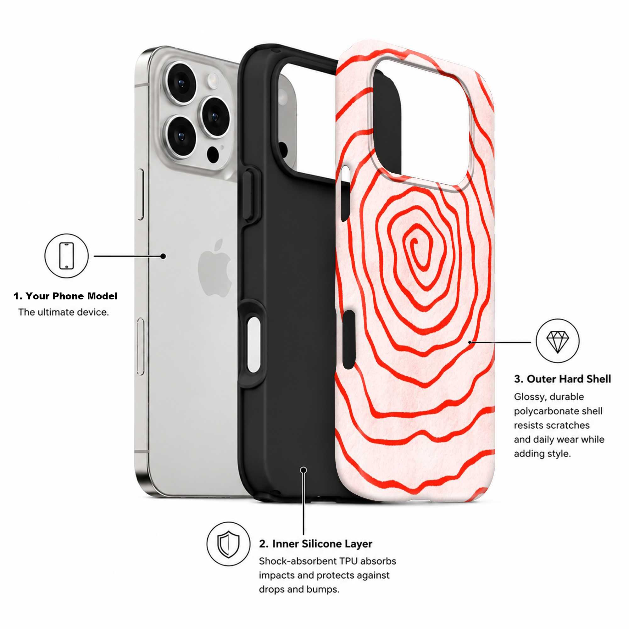 Scarlet Spiral Dual Guard Case