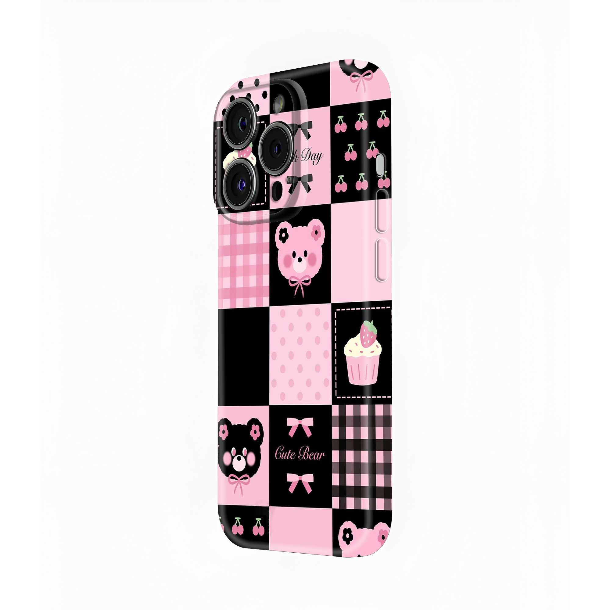 Kawaii Bear Patch Glossy Hard Case