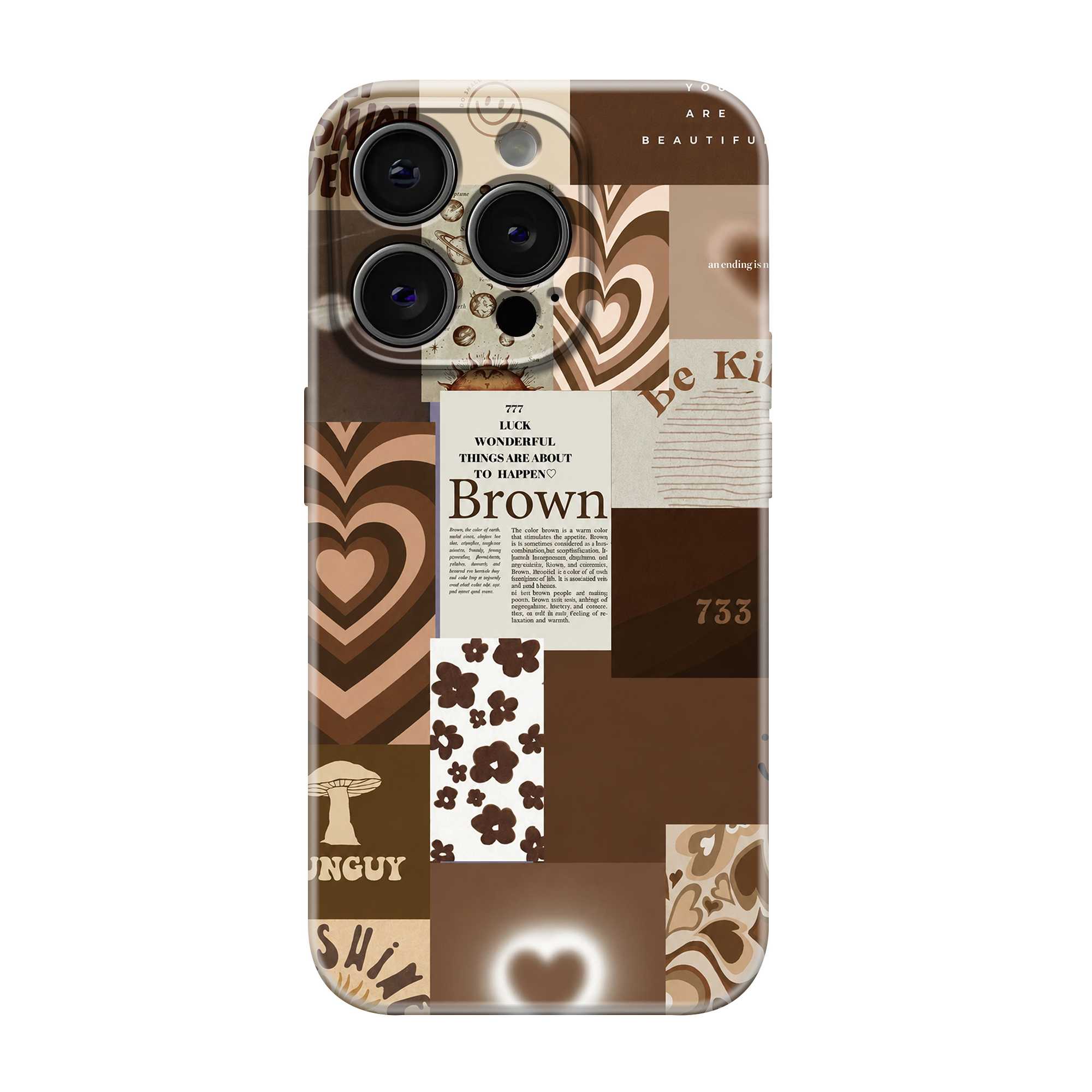 Brown Aura Collage Glossy Hard Case