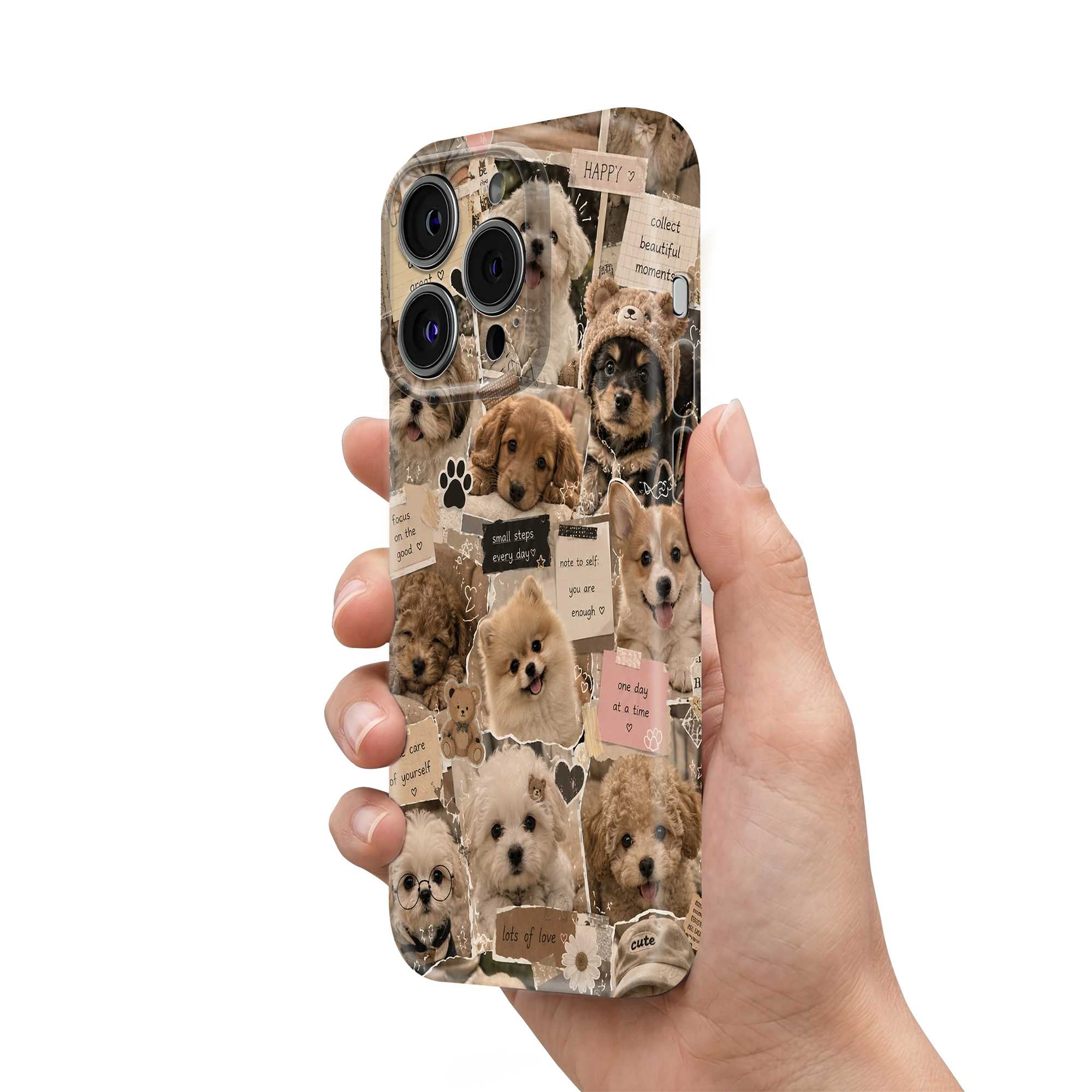 Puppy Love Collage Glossy Hard Case