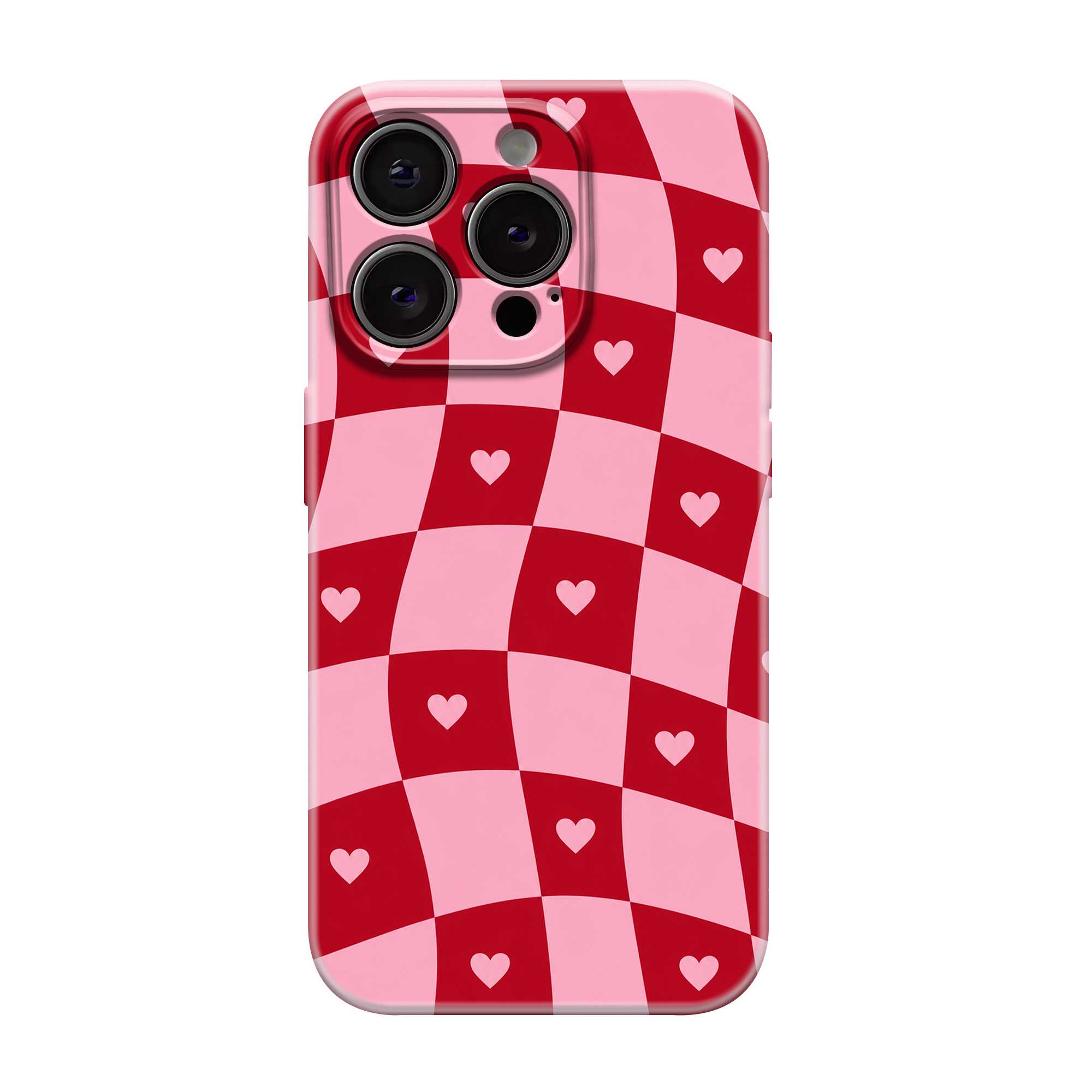 Heart Checkerboard Glossy Hard Case