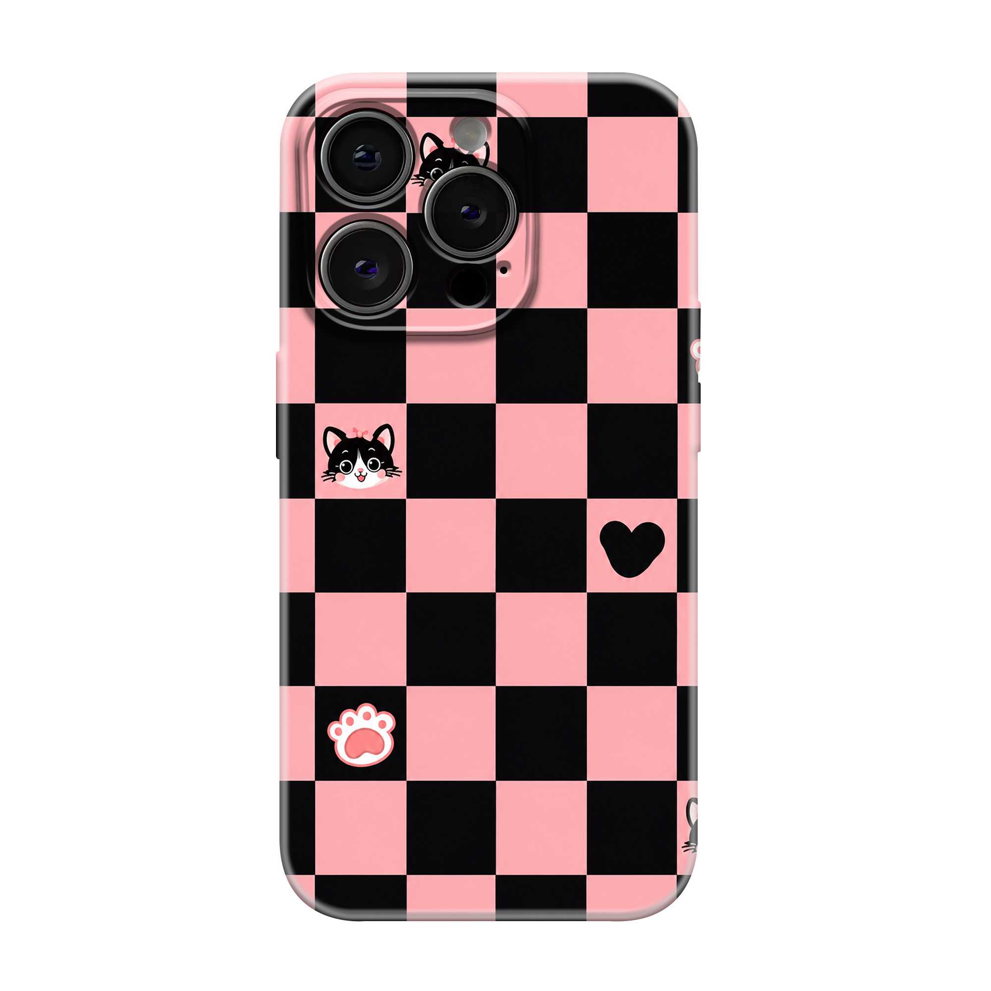 Playful Kitty Checker Glossy Hard Case