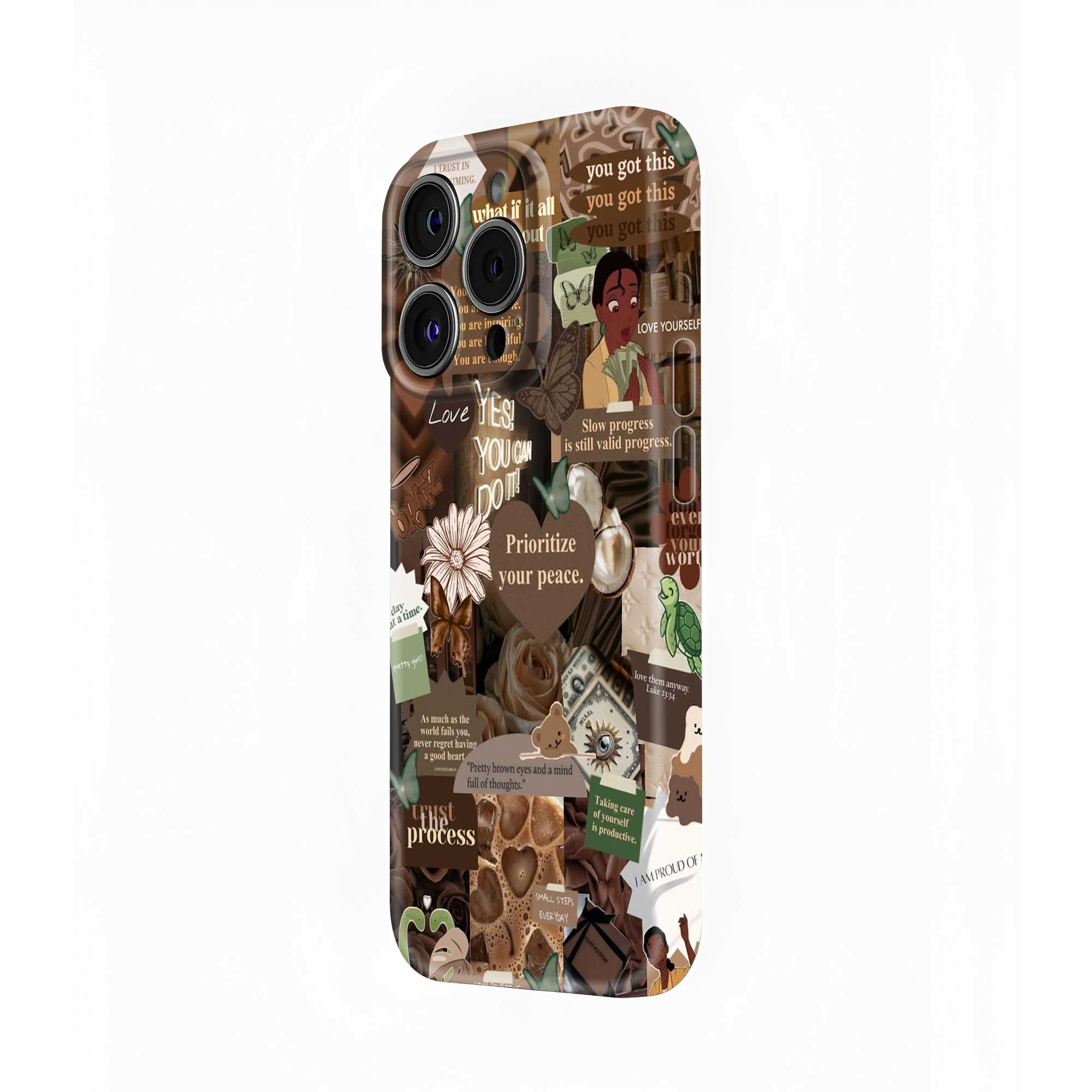 Brown Butterfly Glossy Hard Case