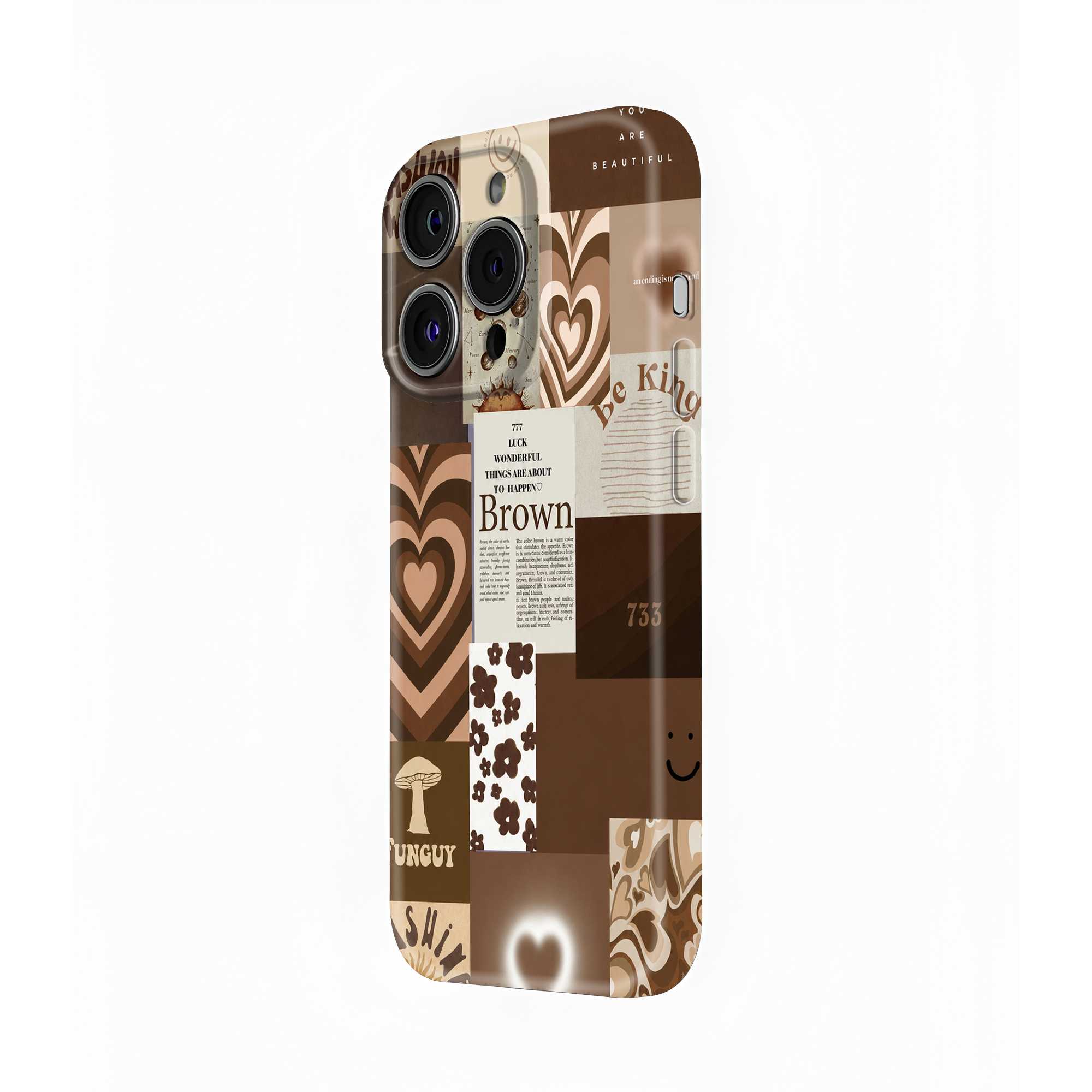 Brown Aura Collage Glossy Hard Case
