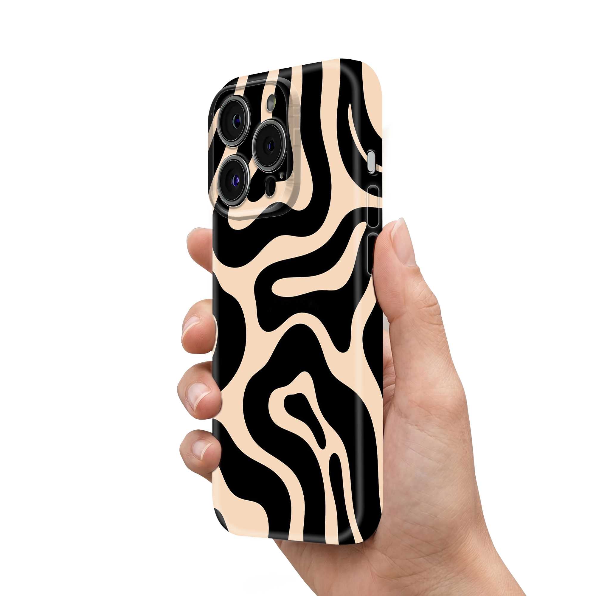 Zebra Liquid Wave Glossy Hard Case